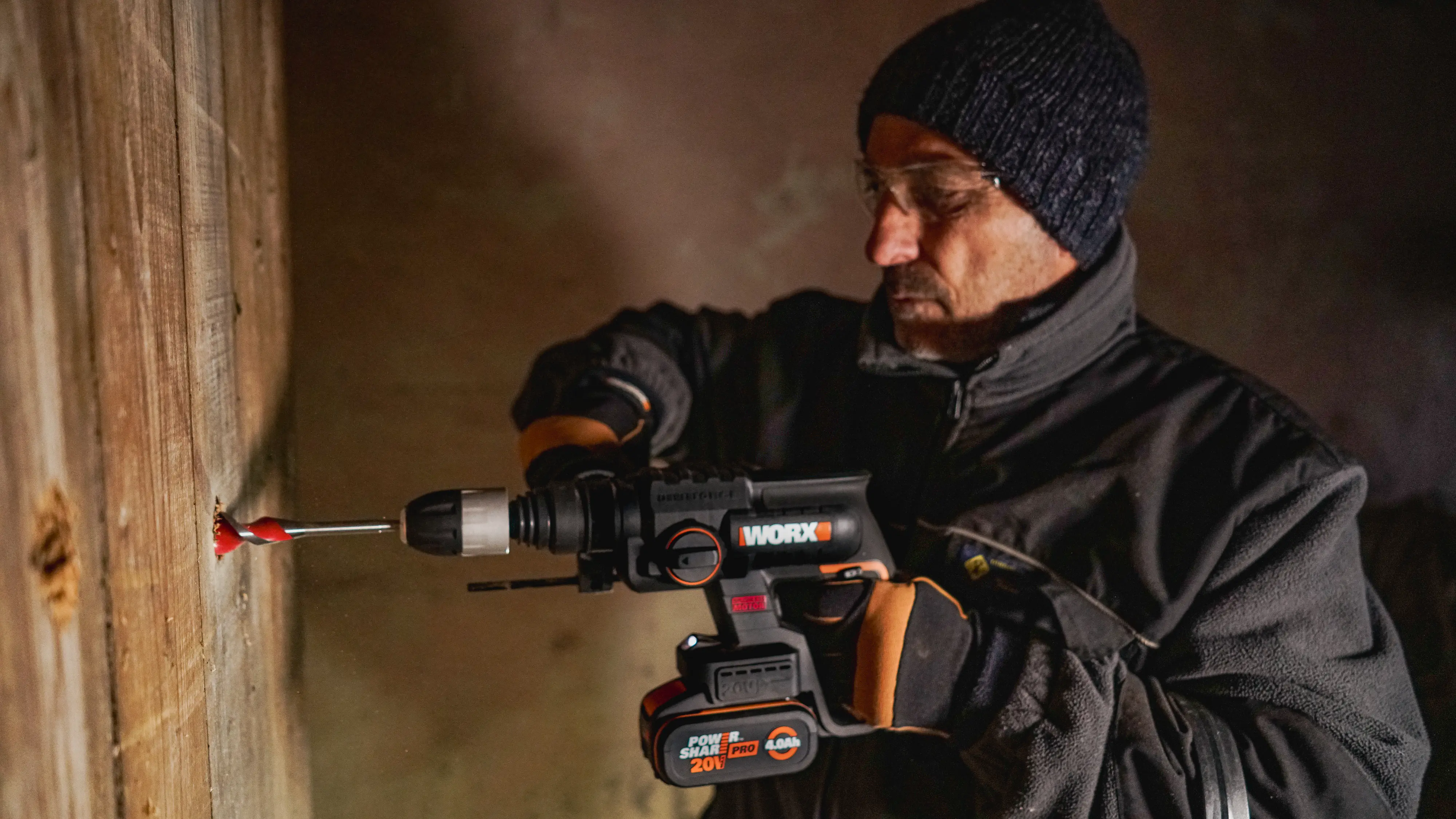Worx NITRO Akku-Bohrhammer WX381 20 V inkl. 4 Ah Akku & Ladegerät