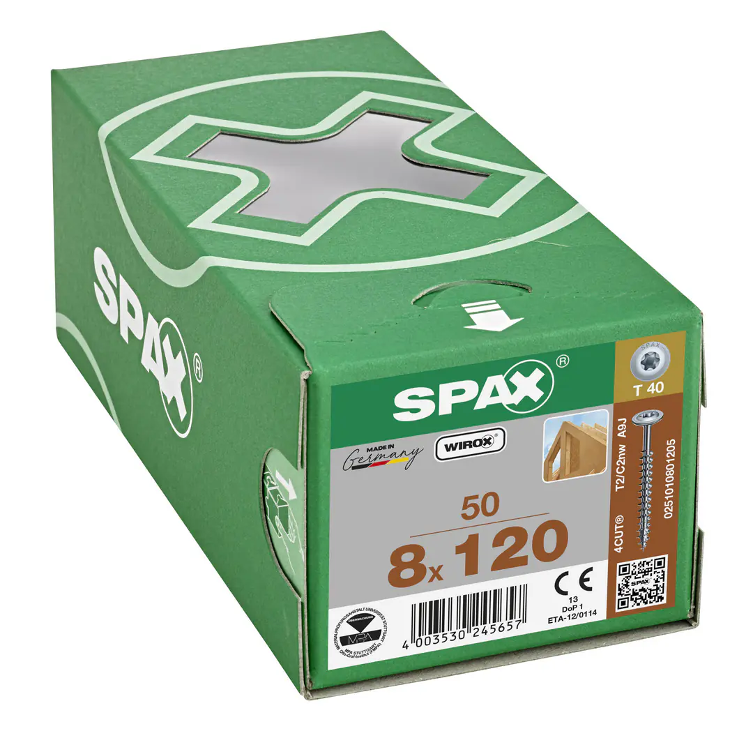 Spax Holzbauschrauben 8.0 x 120 mm TX 40 - 50 Stk.
