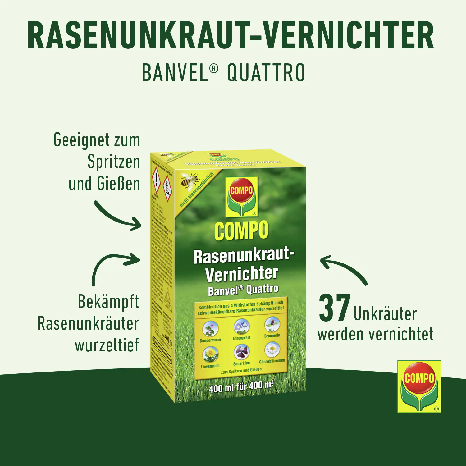 Compo Rasenunkrautvernichter Banvel Quattro 400 ml