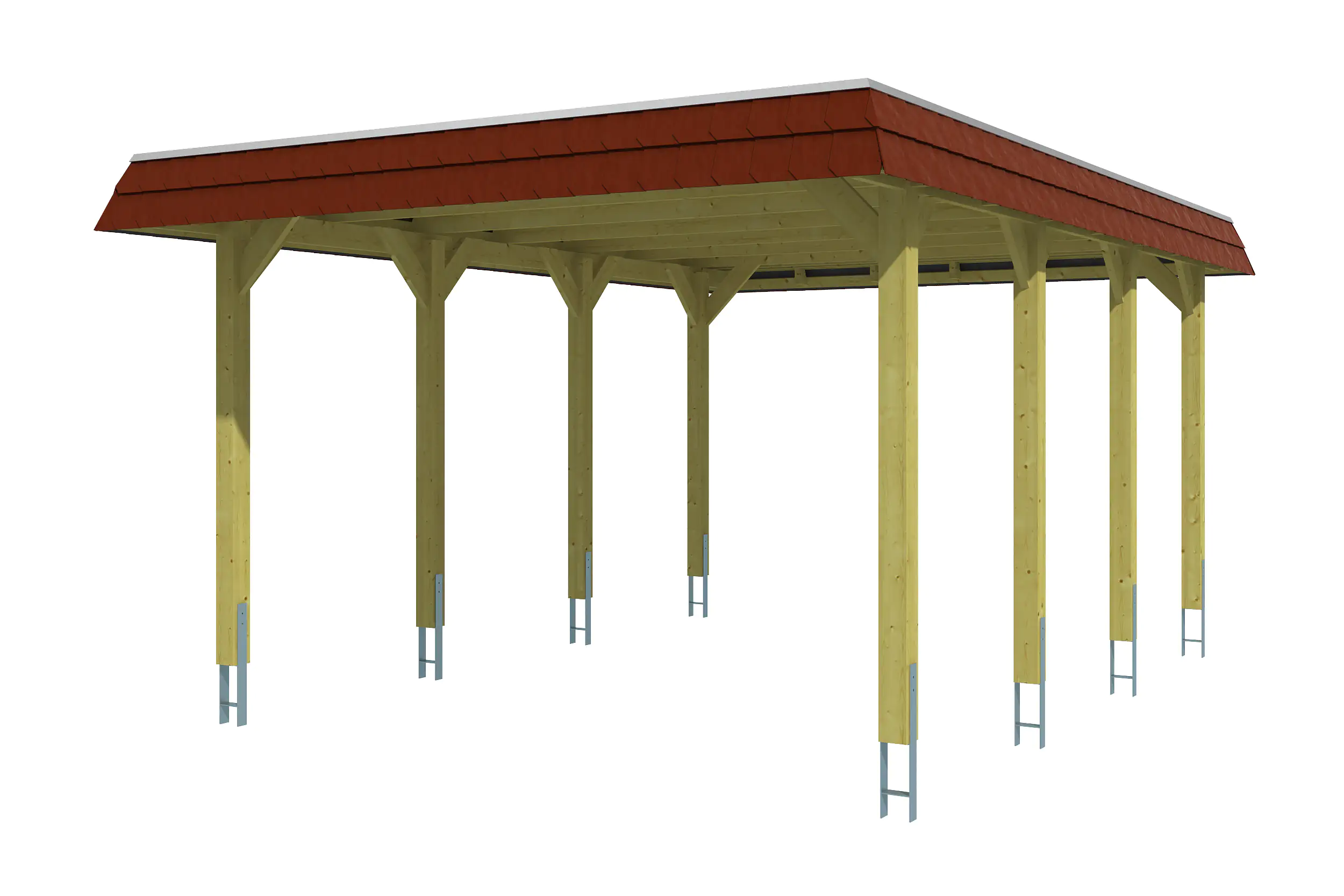 4018211034031_02 SKAN HOLZ Carport Spreewald 396 x 589 cm mit EPDM-Dach