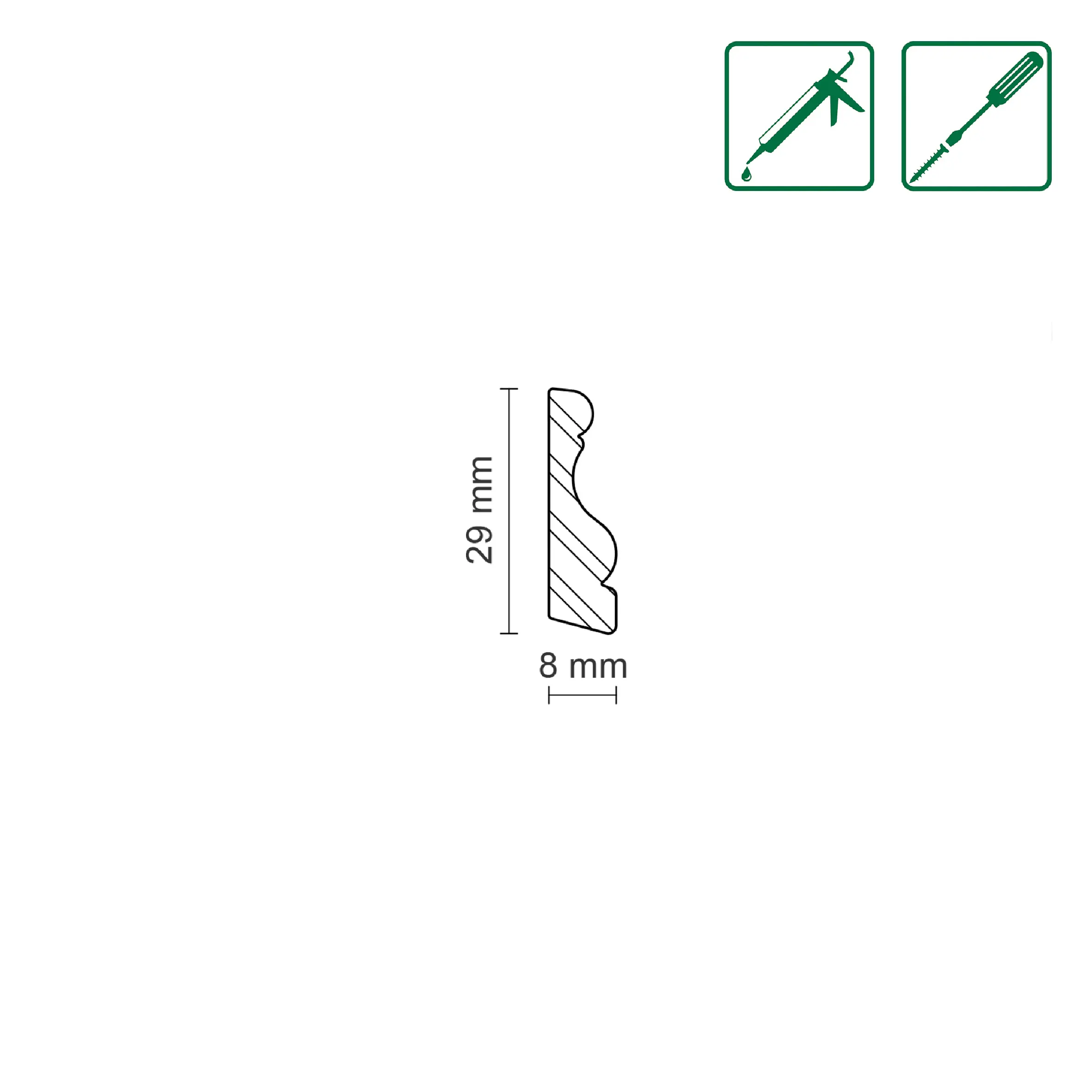 FN Neuhofer Profilleiste SF294 2400 x 8 x 29 mm Fichte/Kiefer