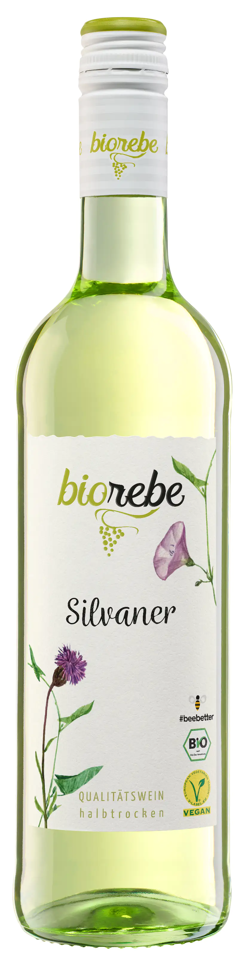 Biorebe Weißwein Silvaner halbtrocken Deutschland 1 x 0,75 L bio/vegan