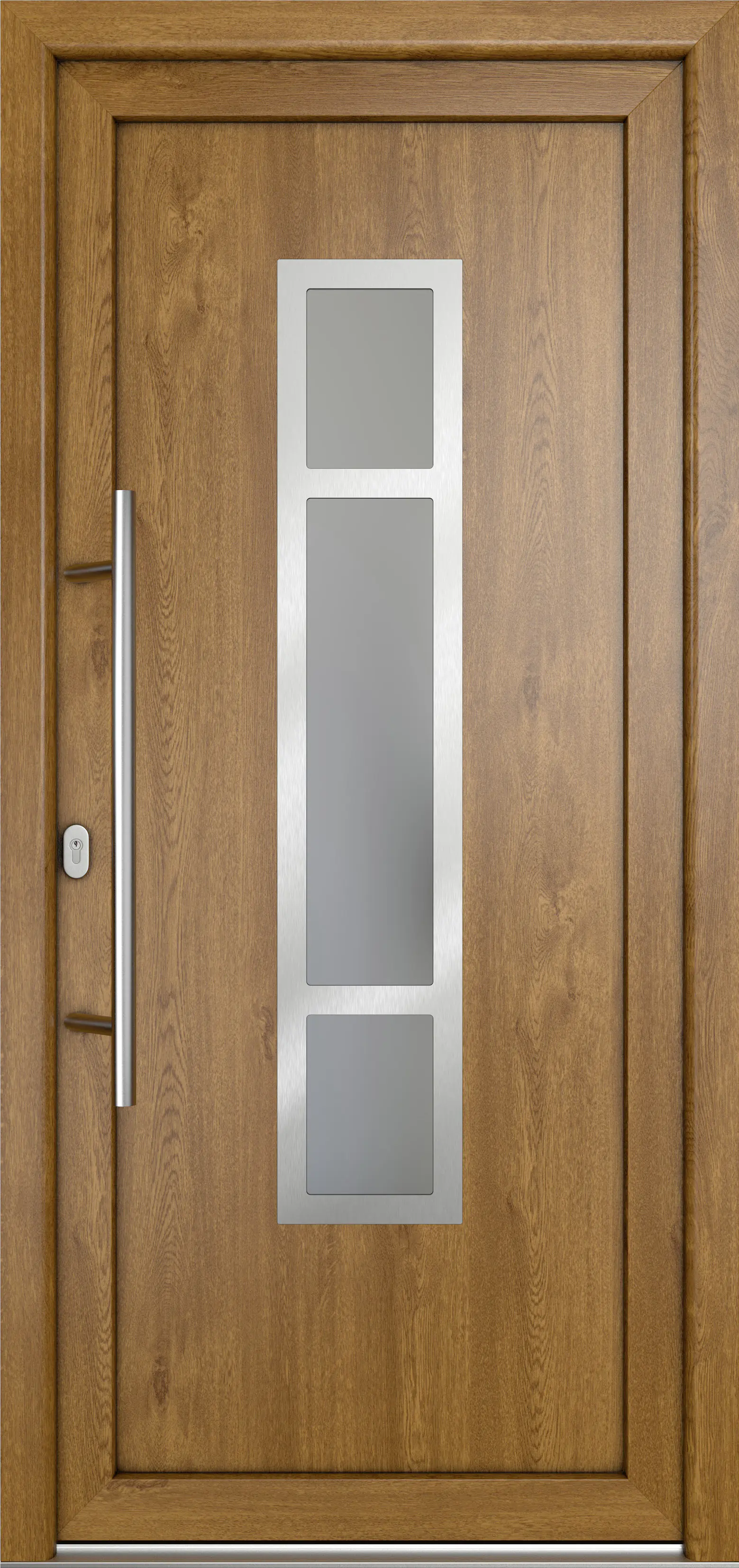 Meeth Haustür Signum Pro PVC Modell 87 98 x 208 cm DIN Links weiß/golden oak
