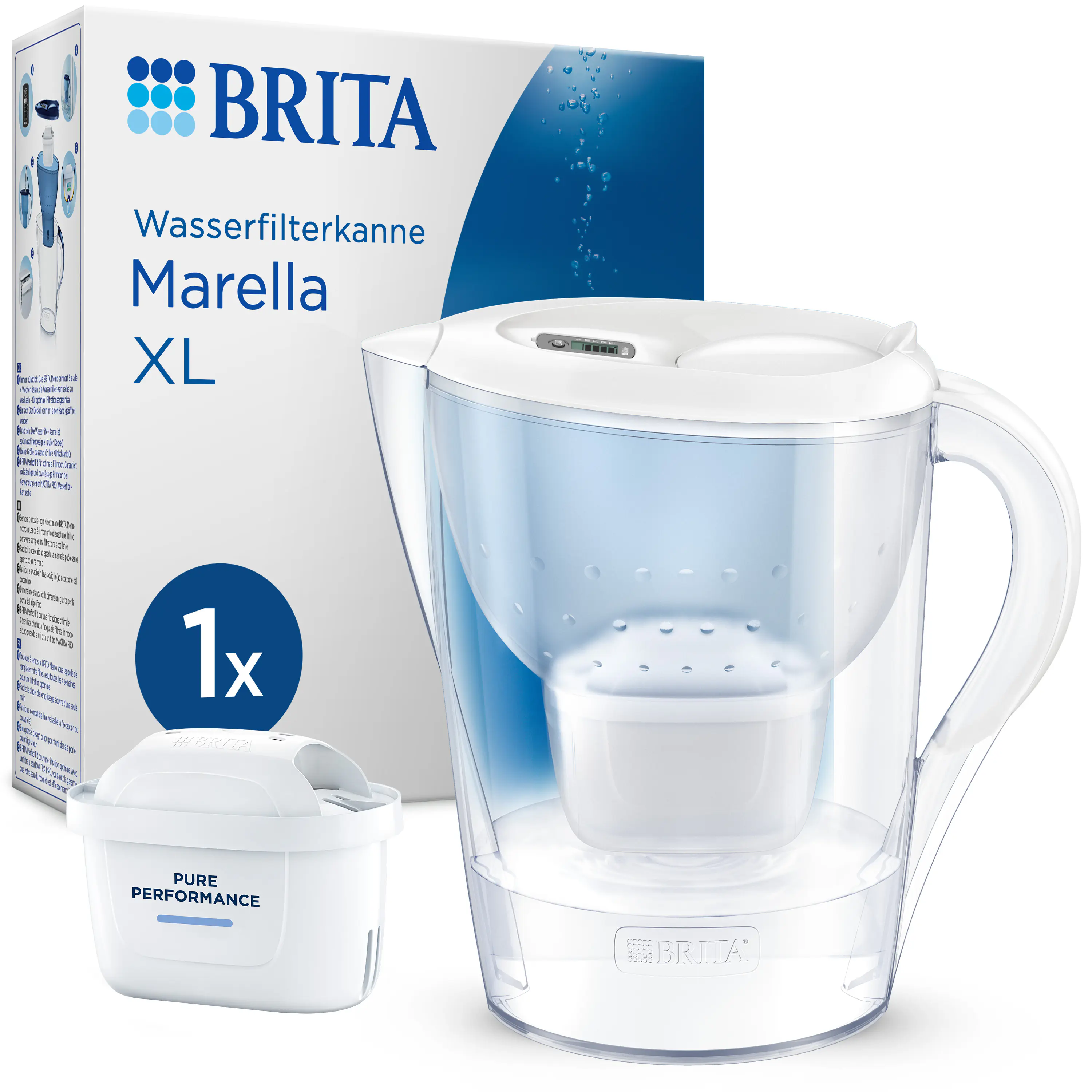 Brita Wasserfilter-Kanne Marella XXL weiß 3,5 l Füllmenge
