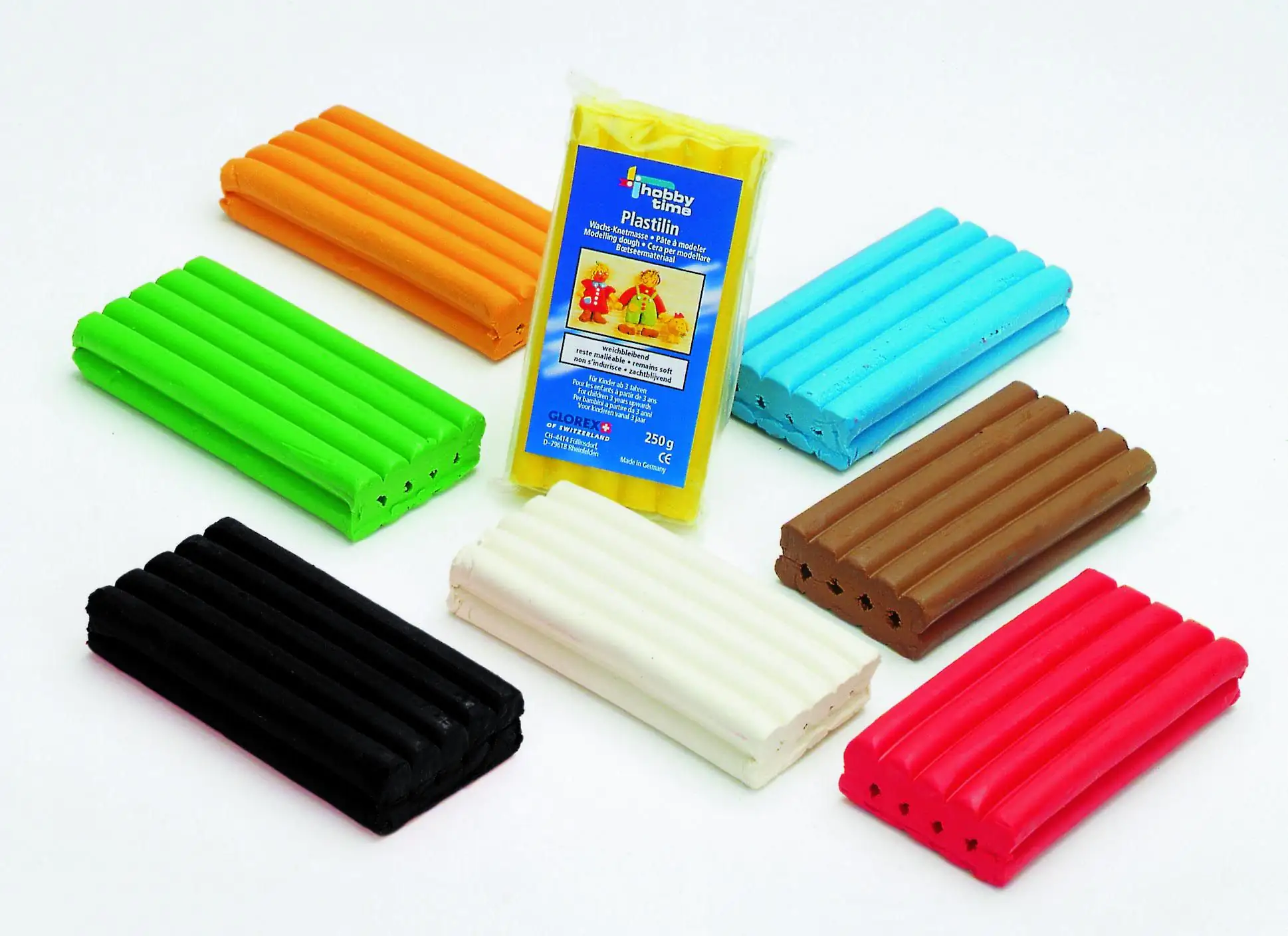 Glorex Plastilin 250 g, weiß, Knetmasse