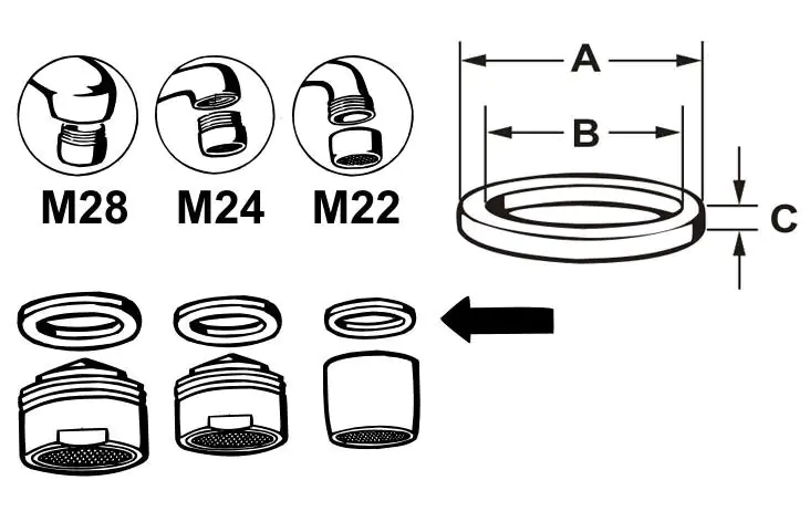 Cornat Gummidichtung für Luftsprudler M22