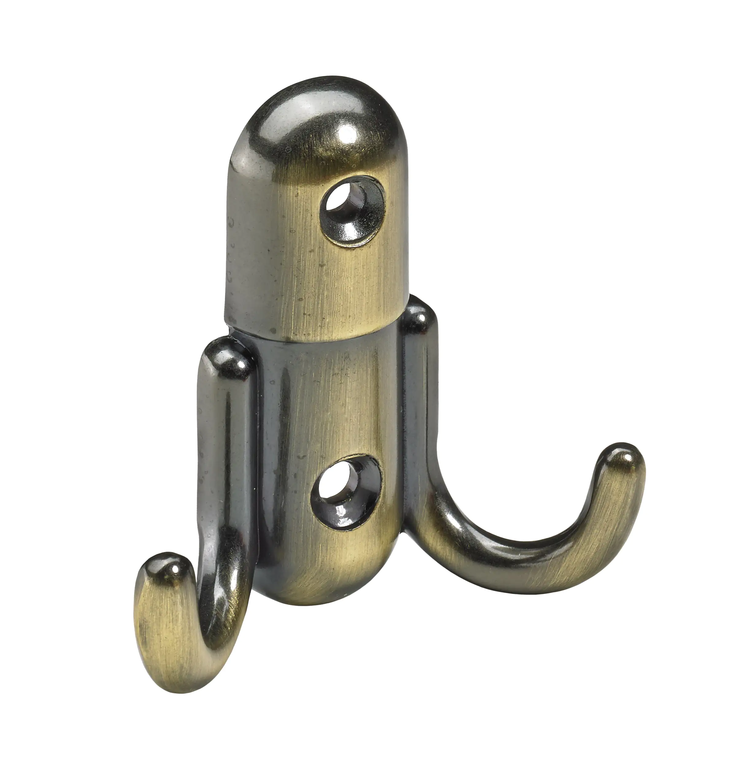 Hettich Mantelhaken 6,0 x 5,5 x 2,2 cm Zinkdruckguss vermessingt - 1 Stück