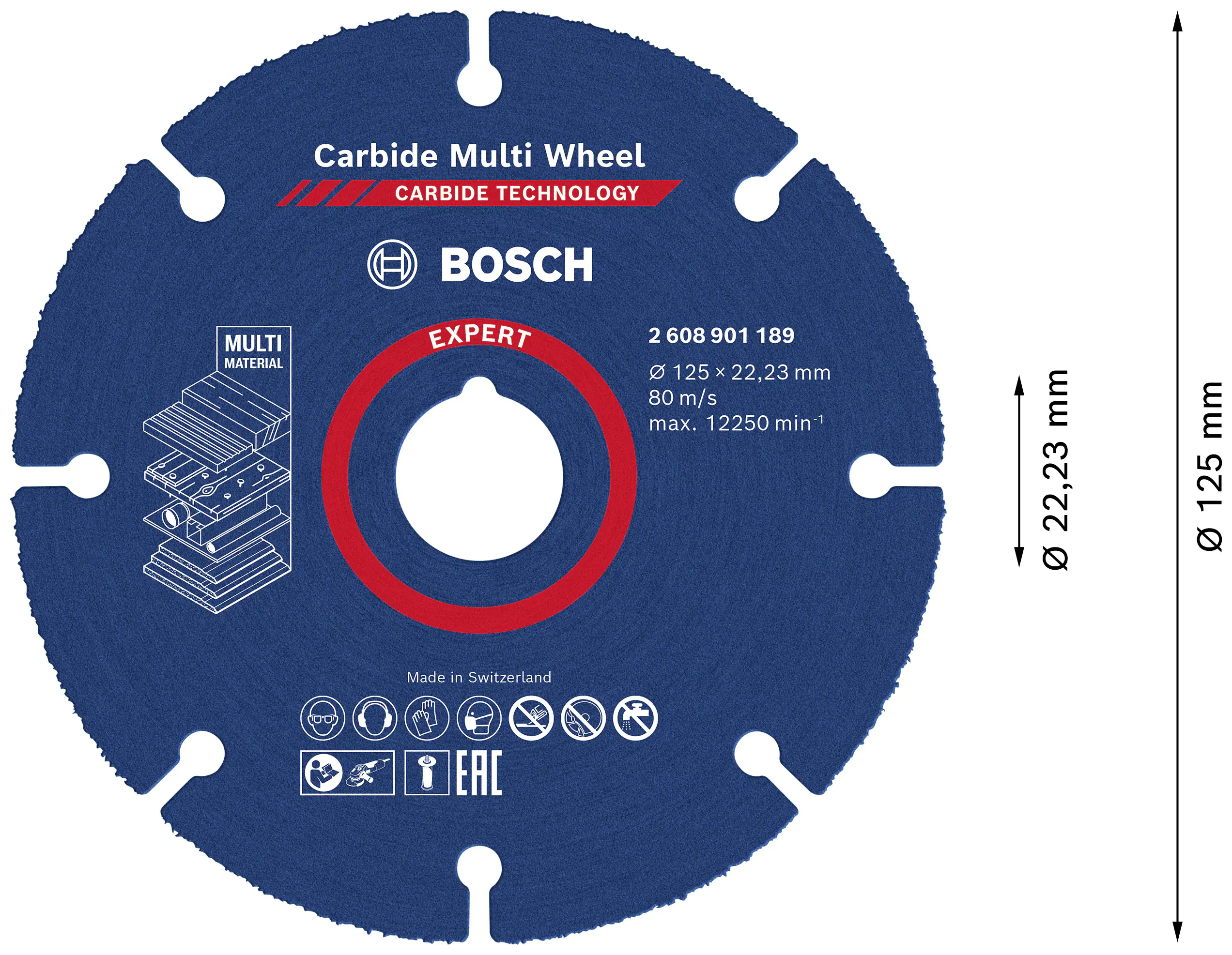 Bosch Expert Trennscheibe Multiwheel Ø 125 mm Bohrung 22,23 mm