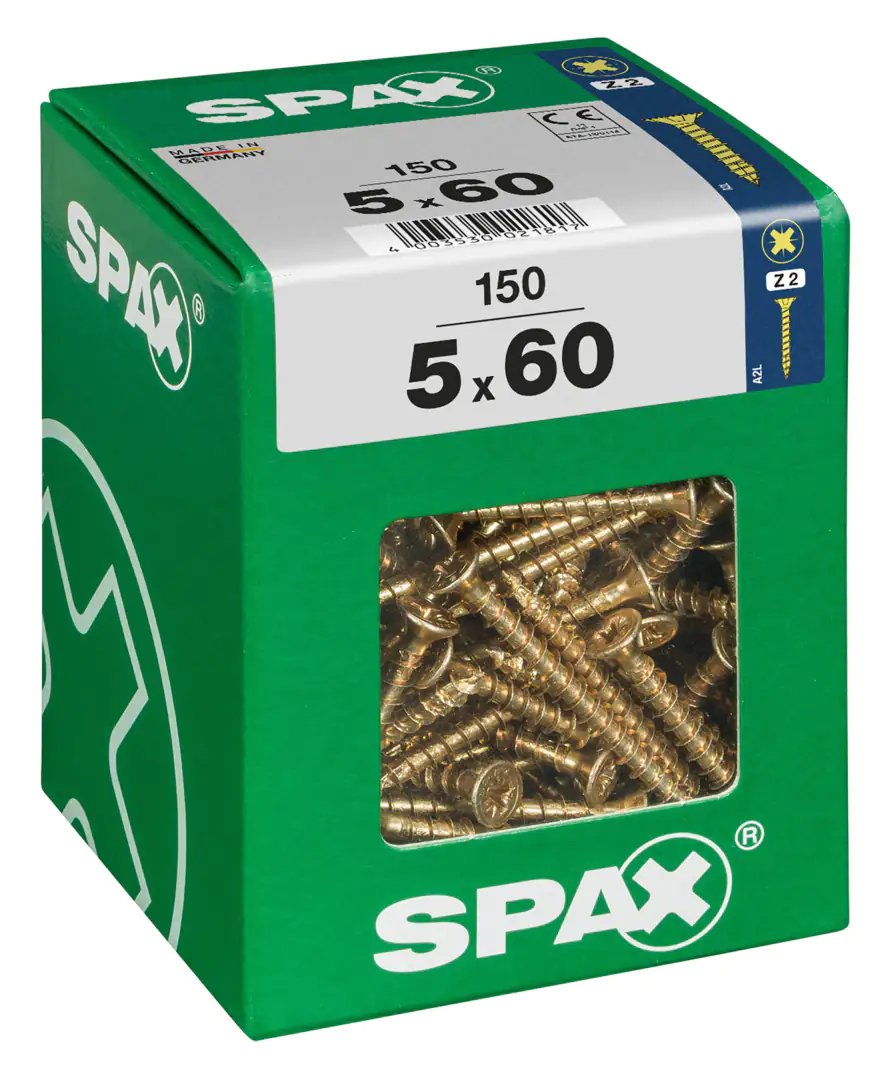 Spax Universalschrauben 5.0 x 60 mm PZ 2 - 150 Stk.