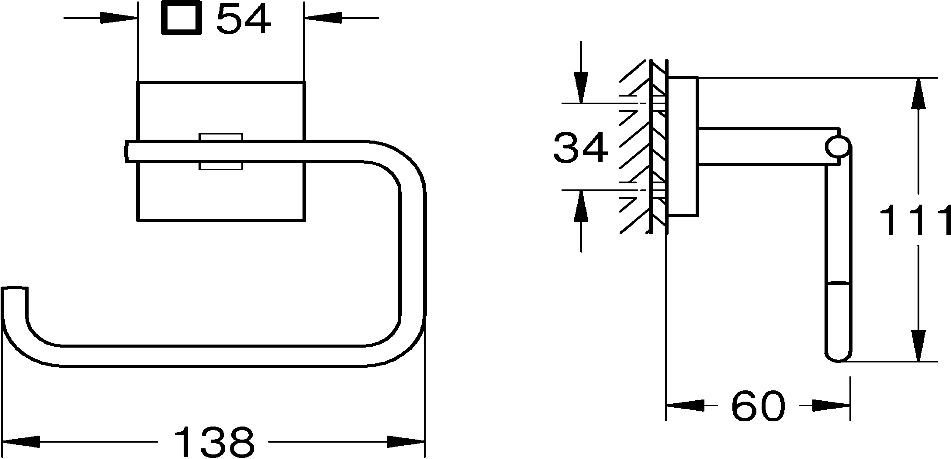 Grohe Start Cube WC-Papierhalter supersteel klebbar Grohe Start Cube WC-Papierhalter supersteel klebbar
