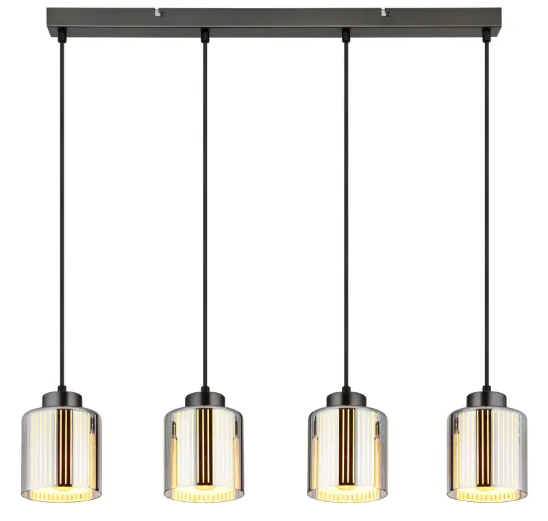 Globo Hängeleuchte Felicia 78 x 120 cm schwarz-chrom matt