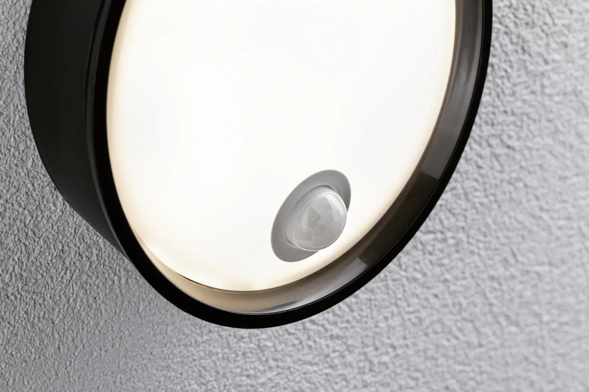 Paulmann LED Außenleuchte Platomo schwarz Ø 18 cm warmweiß mit Bewegungsmelder