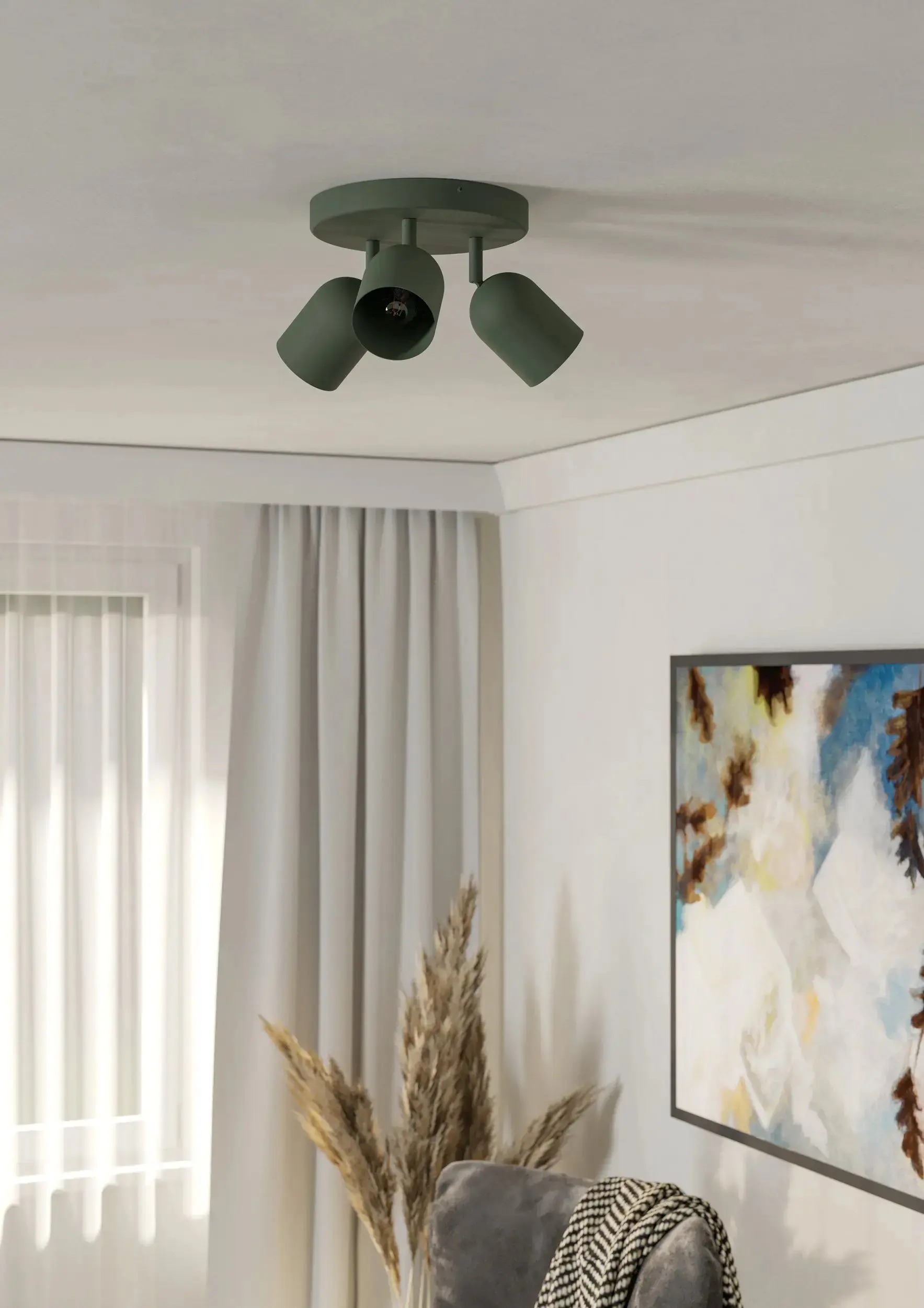 Eglo Leuchten 3er Spot Rondell Tilston Ø 25 x 21 cm grün