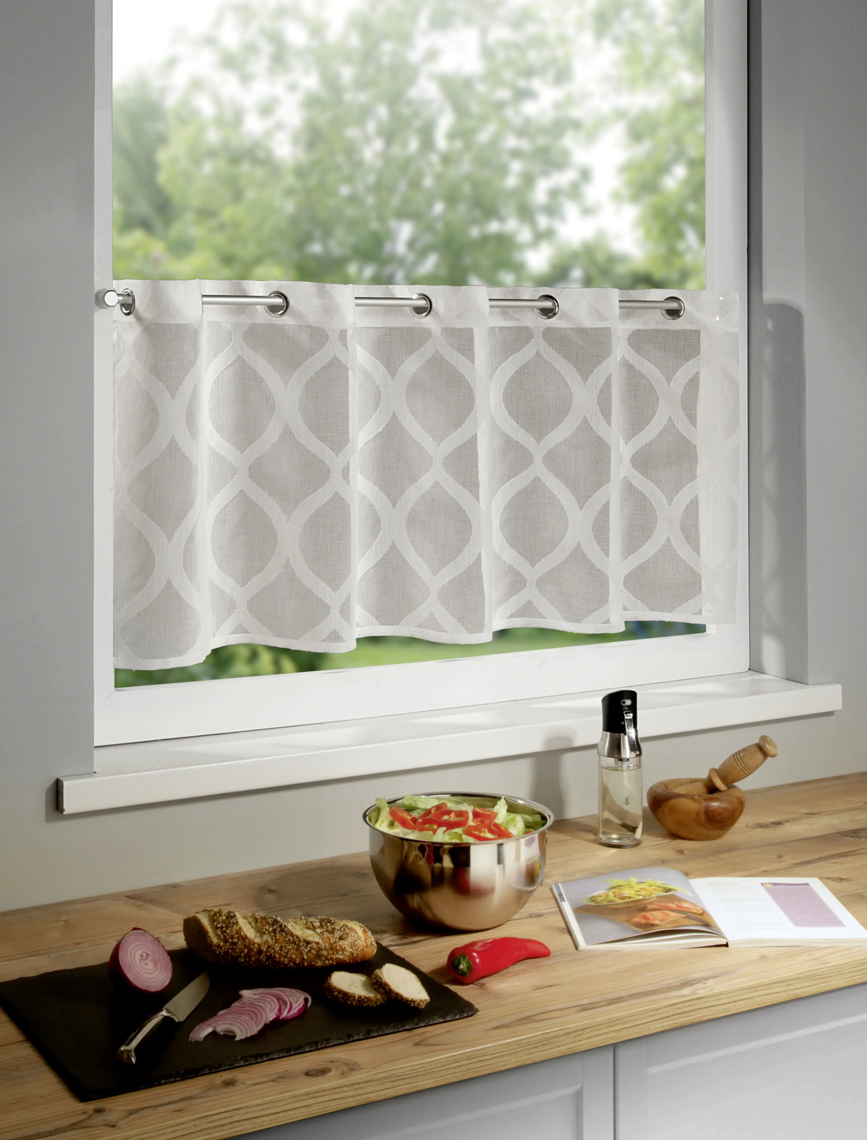 Sehlbach Schlaufenpanneau mit Scherli-Effekt weiß 135 x 50 cm 