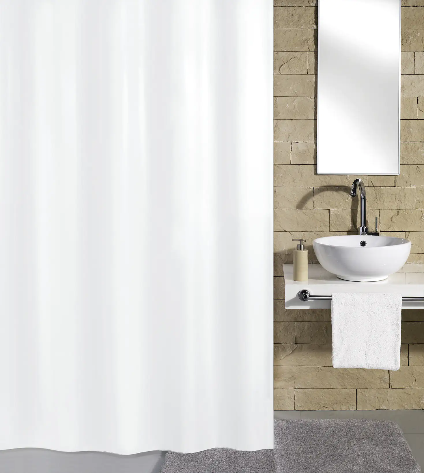 Kleine Wolke Duschvorhang Kito schneeweiß, 180 x 200 cm Kleine Wolke Duschvorhang Kito schneeweiß, 180 x 200 cm