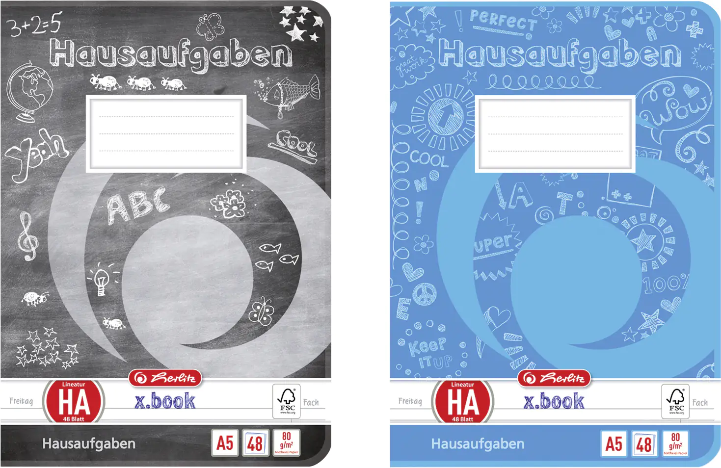 herlitz Aufgabenheft A5 48 Blatt