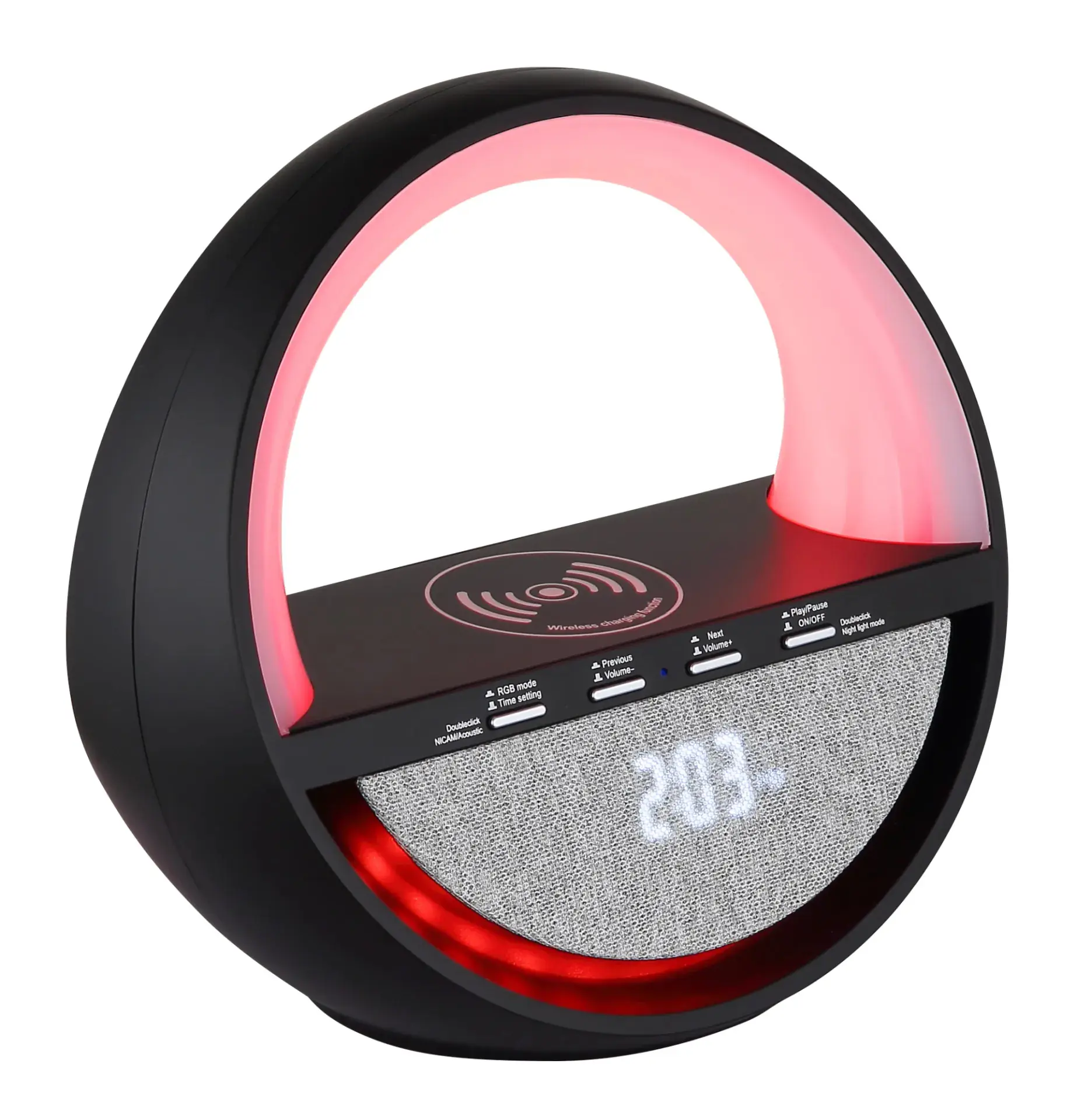 Globo Tischleuchte Soundra RGB Smartphone Ladestation Akku
