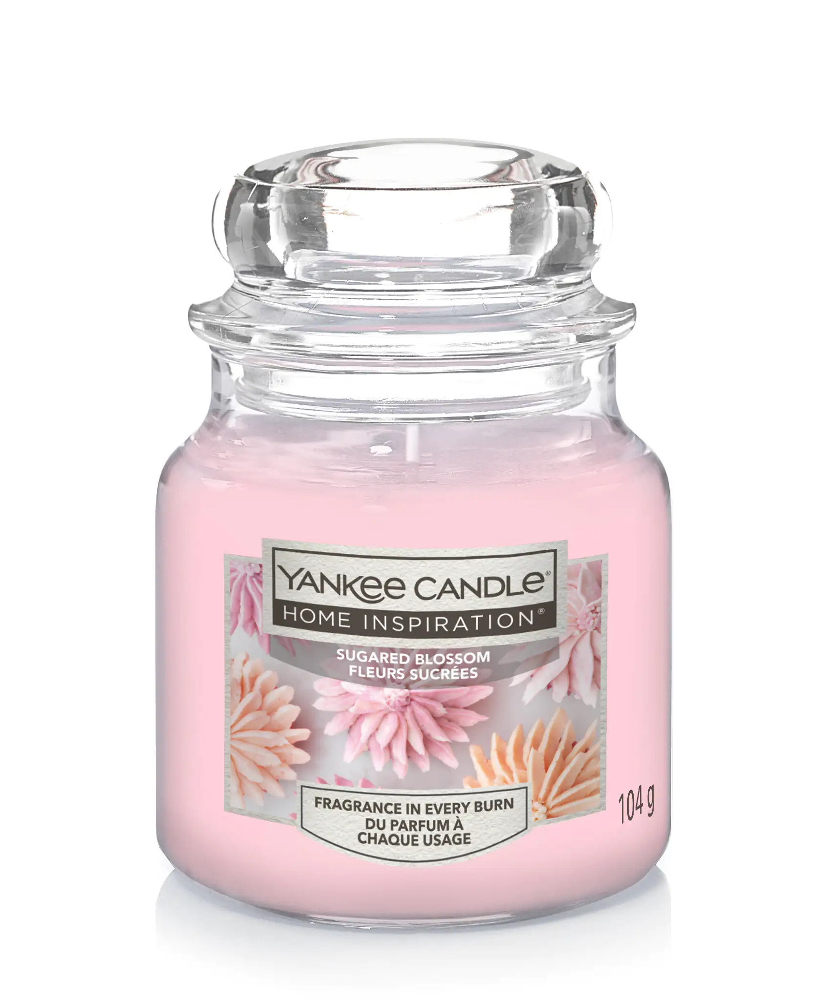 Yankee Candle Duftkerze Kleines Glas Sugared Blossom 104 g, rosa