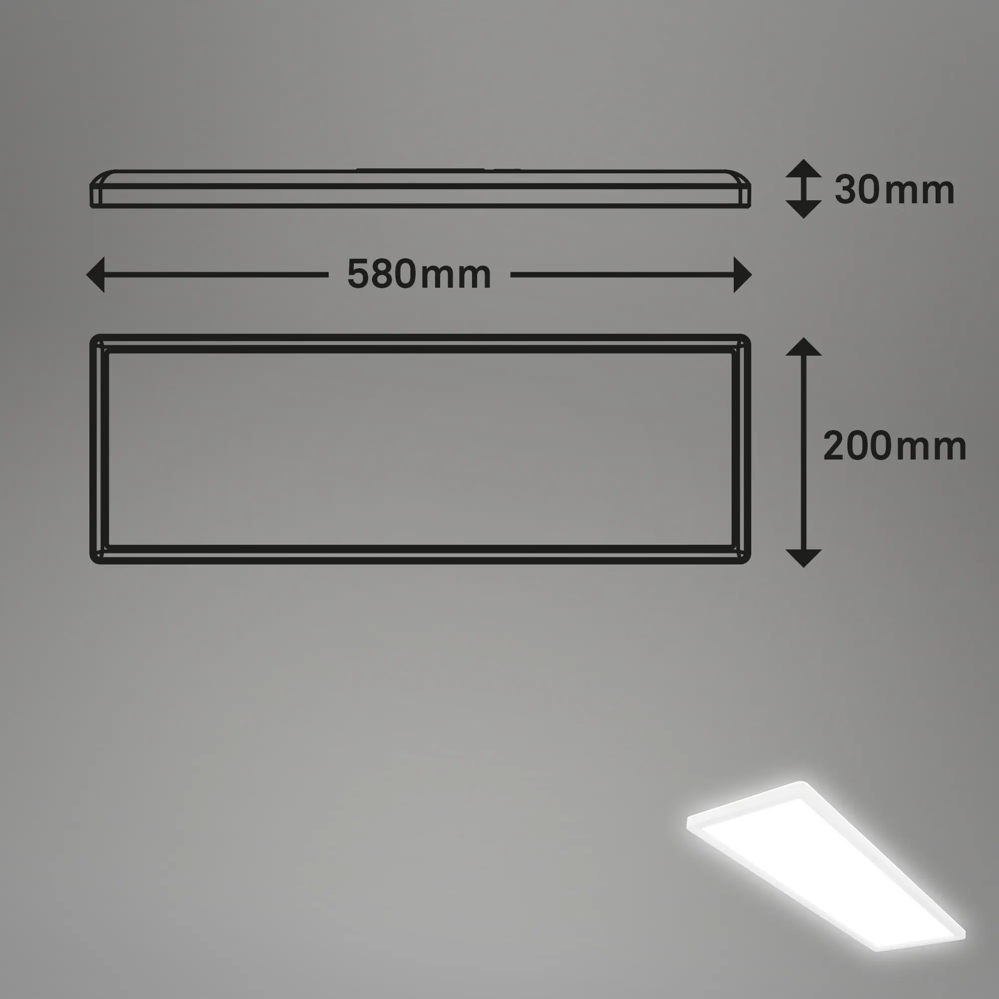 Briloner LED Panel Move 22W weiß 58x20x3 cm Bewegungssensor neutralweiß Briloner LED Panel Move 22W weiß 58x20x3 cm Bewegungssensor neutralweiß