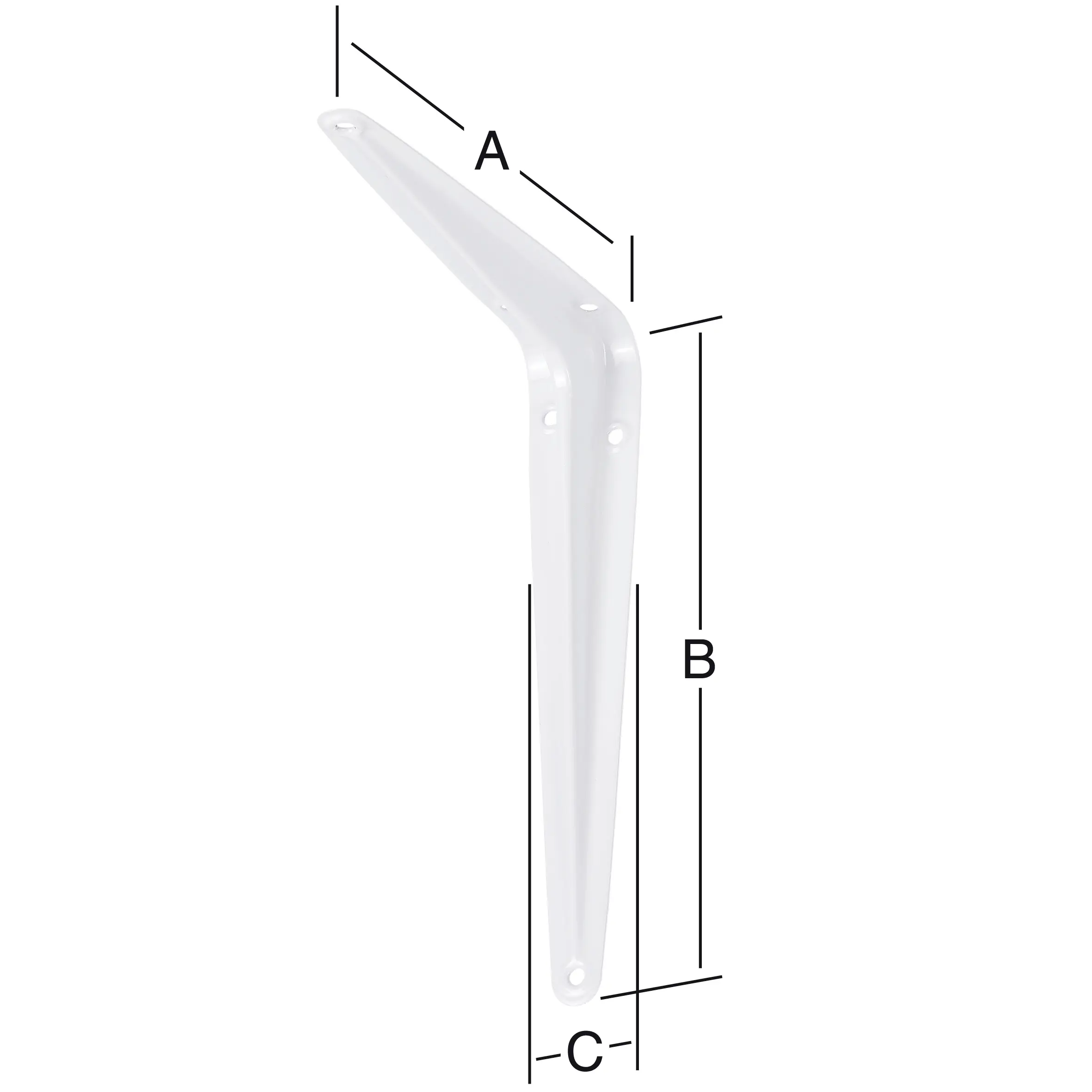 Vormann Stahlblechkonsolen weiß 10 x 12.5 cm