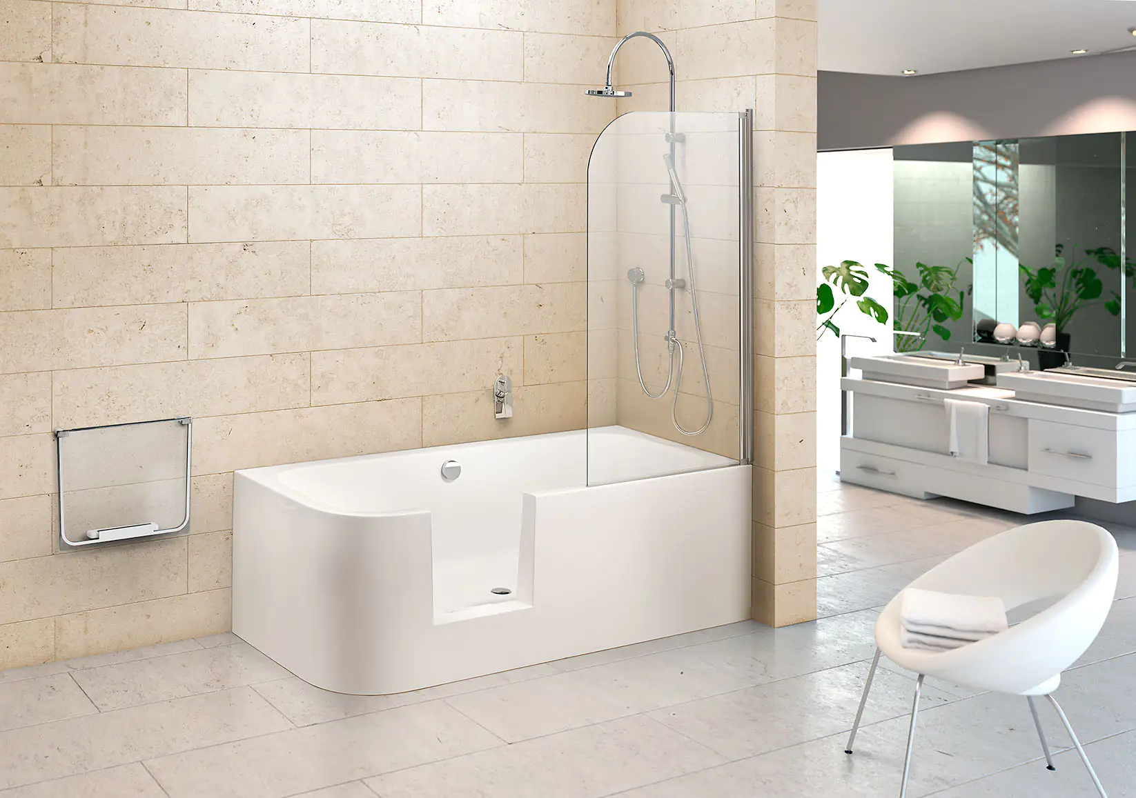 Ottofond Türwandhalterung zur Badewanne barrierefrei