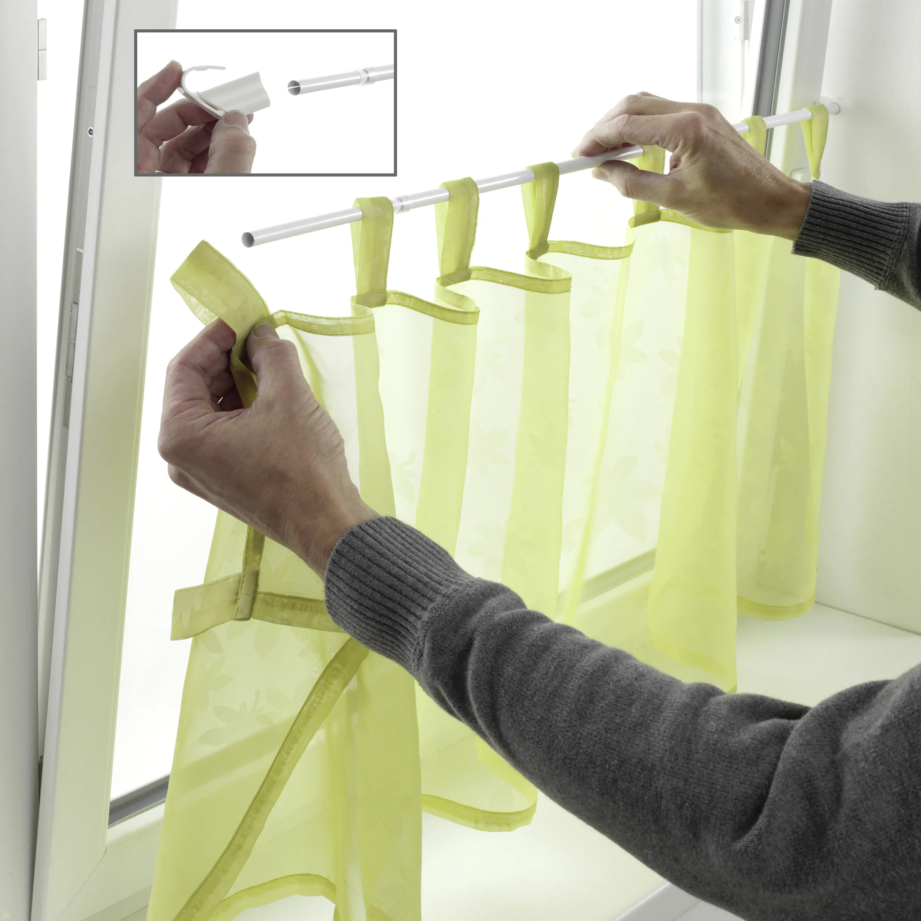 4003018262350_1391864 Gardinia Klemm-Vitragenstange weiß, 75 - 125 cm