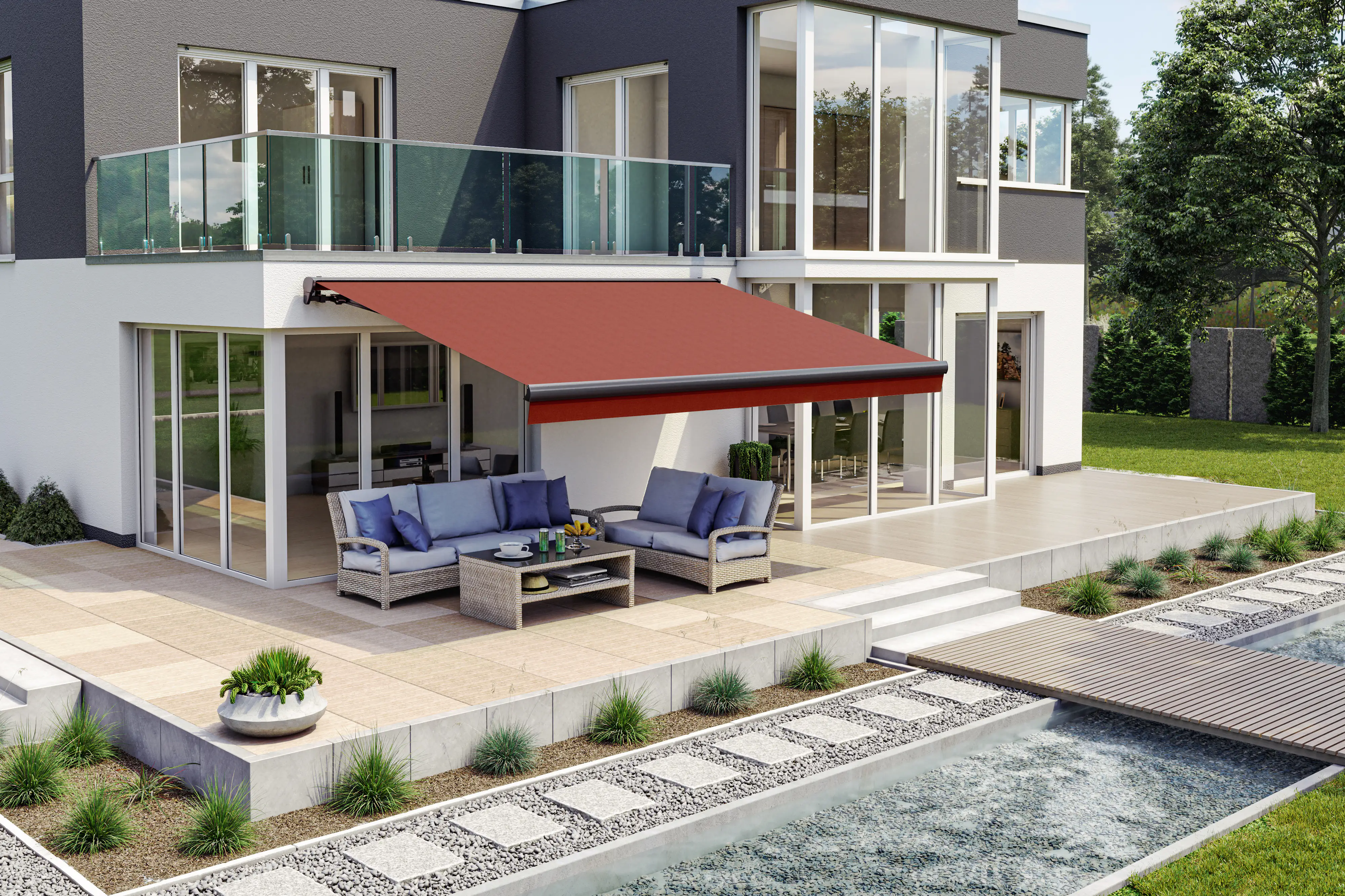 Teilhülsenmarkise bordeaux   Teilhülsenmarkise bordeaux