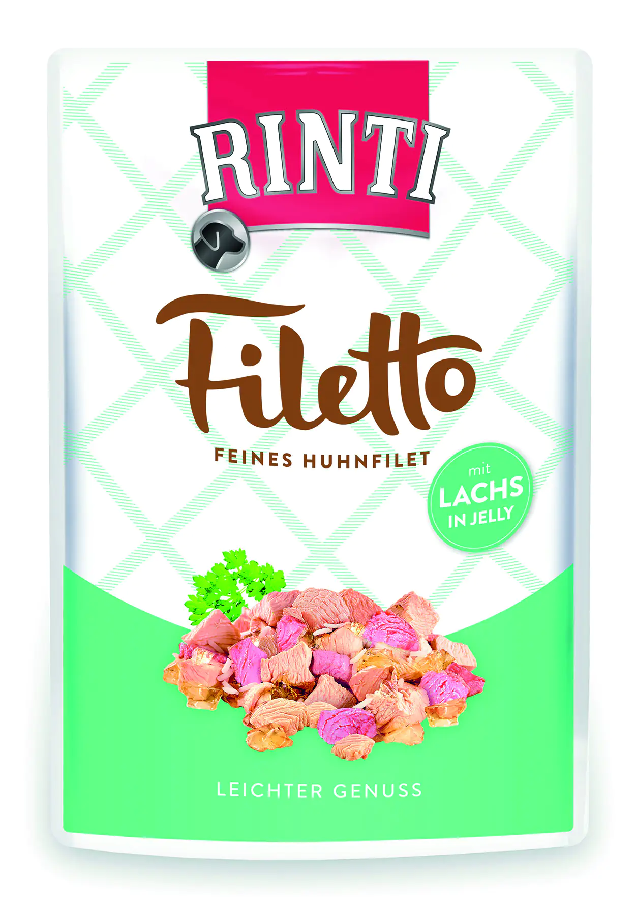 Rinti Filetto Hundenassfutter Adult 100 g Huhnfilet mit Lachs in Jelly Rinti Filetto Hundenassfutter Adult 100 g Huhnfilet mit Lachs in Jelly