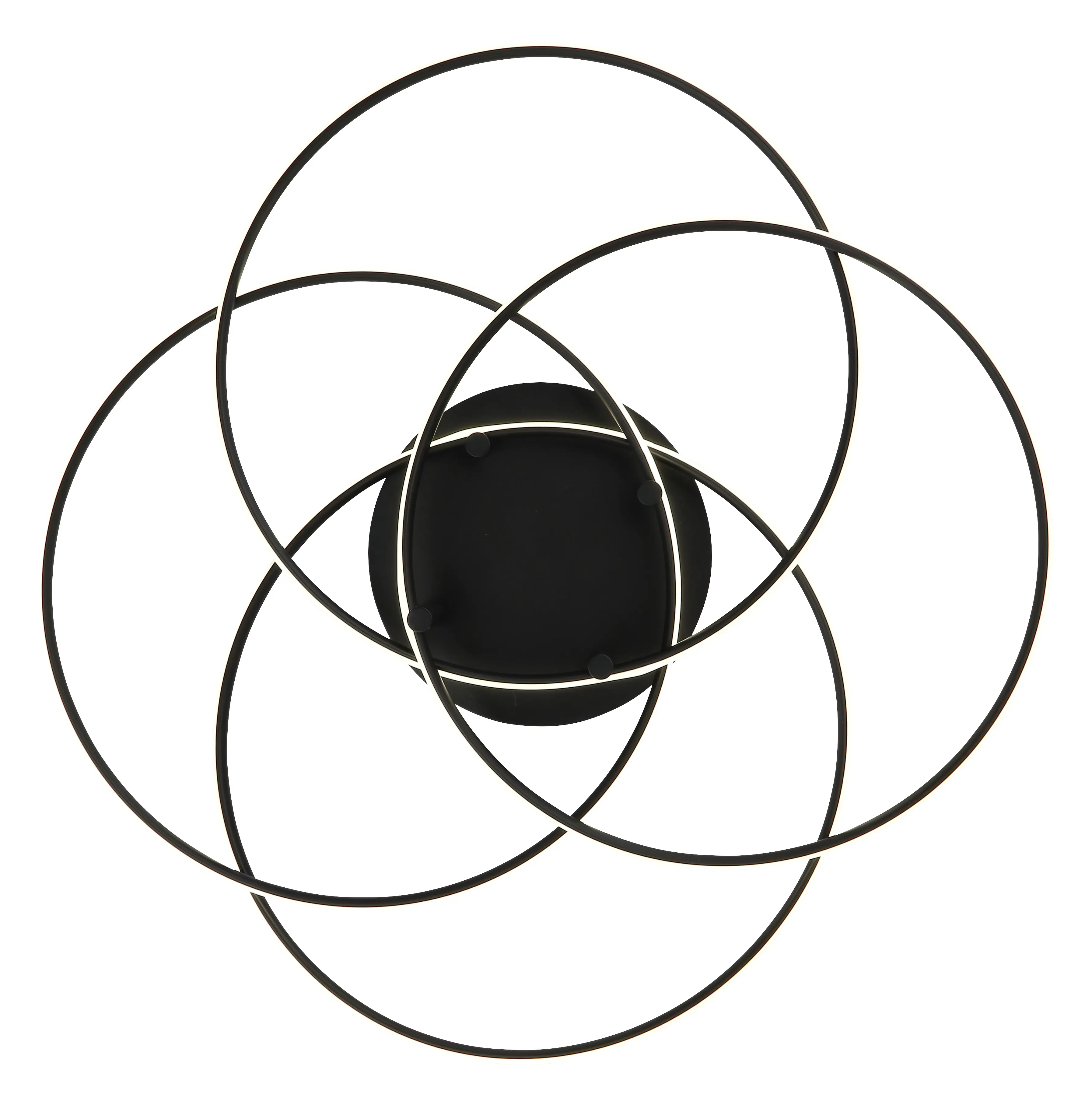 Globo Deckenleuchte Kombos Ø 51,5 x 11,4 cm schwarz warmweiß