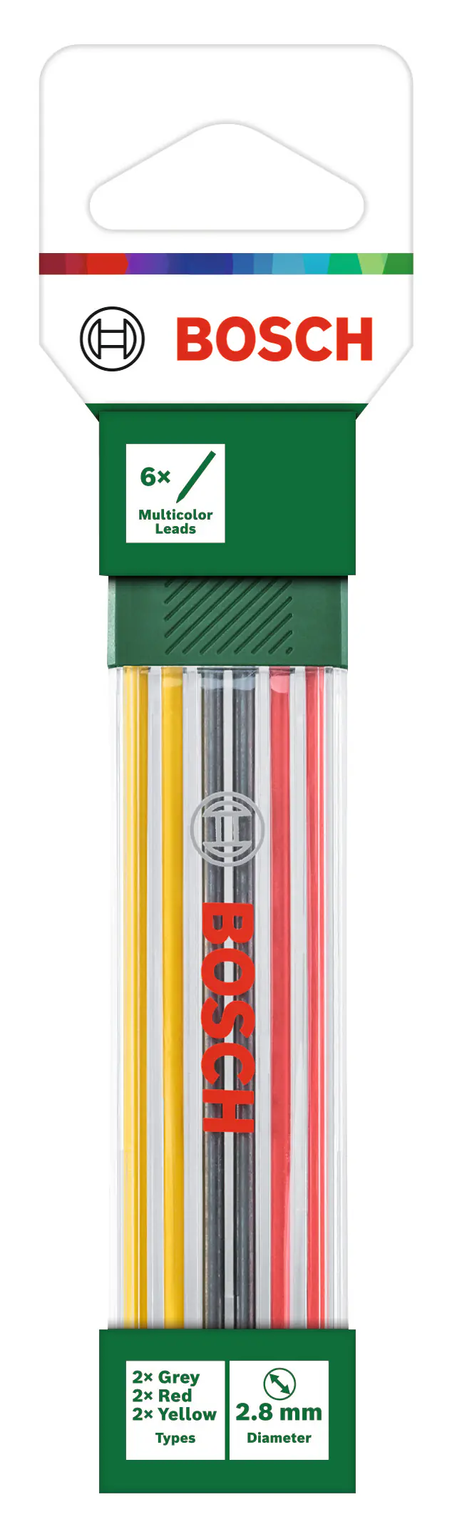 Bosch Mehrfarbige Minen für Tieflochmarker Try-Me 2,8 mm 6 Stück