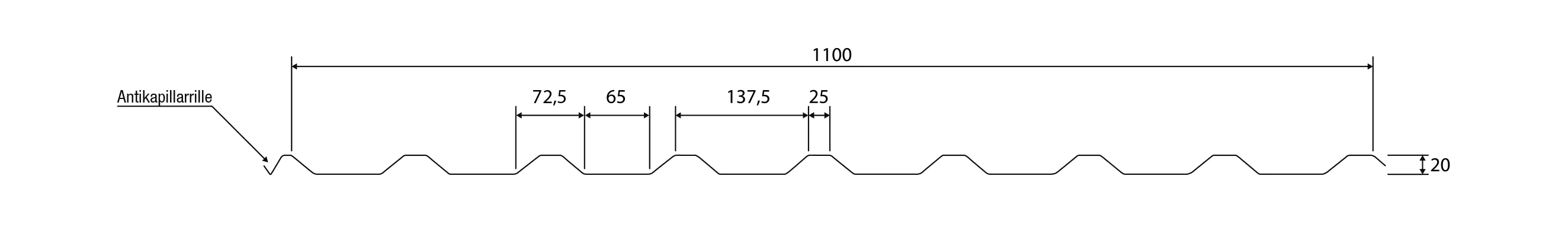 Weckman Trapezblech 200 x 110 cm 0,5 mm anthrazit