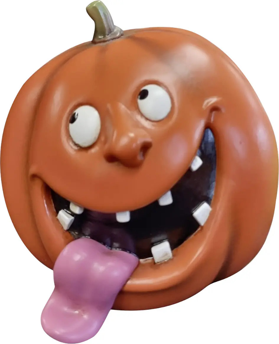 Dekofigur Kürbis groß 29 x 29 cm orange