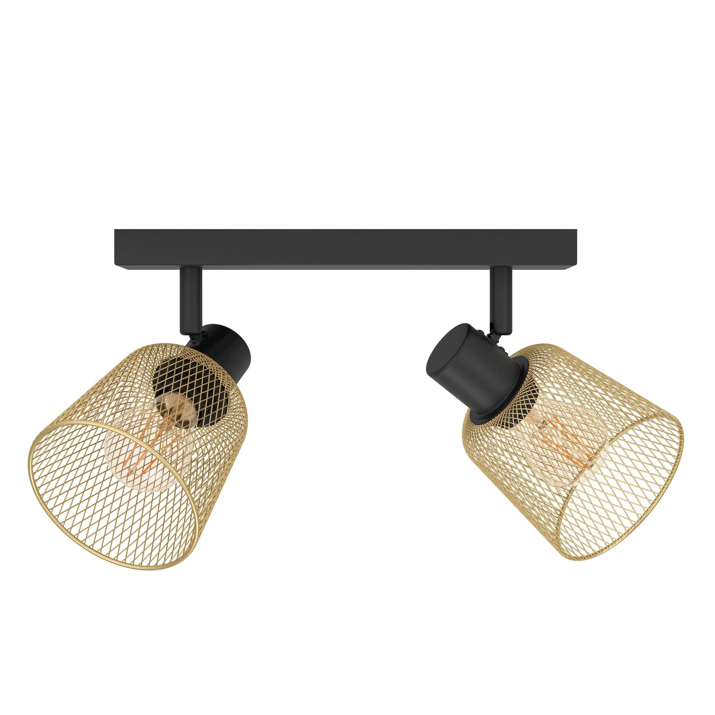 Eglo 2er Spot Coslada schwarz messing 32 x 8 cm Eglo 2er Spot Coslada schwarz messing 32 x 8 cm