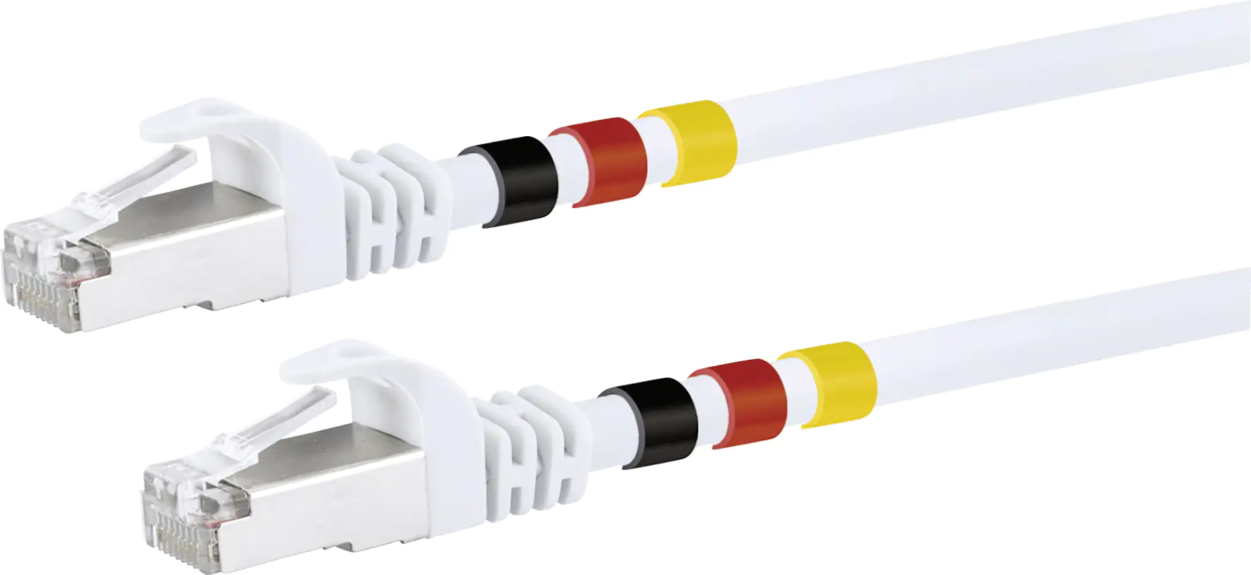 Schwaiger Netzwerkkabel CAT7 2x 3 Farbringe 15 m