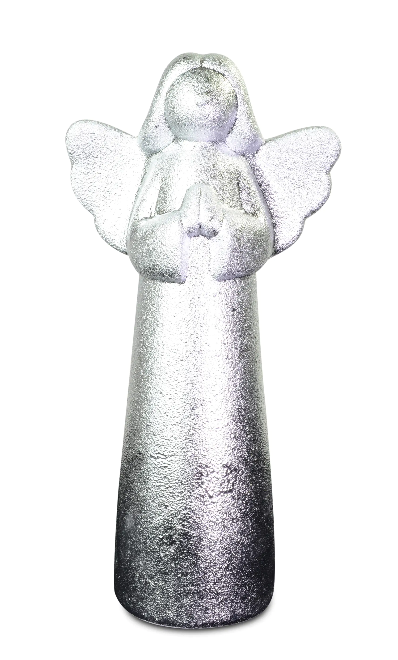 4004942700710 Riffelmacher Dekofigur Engel silber 13 x 26 cm