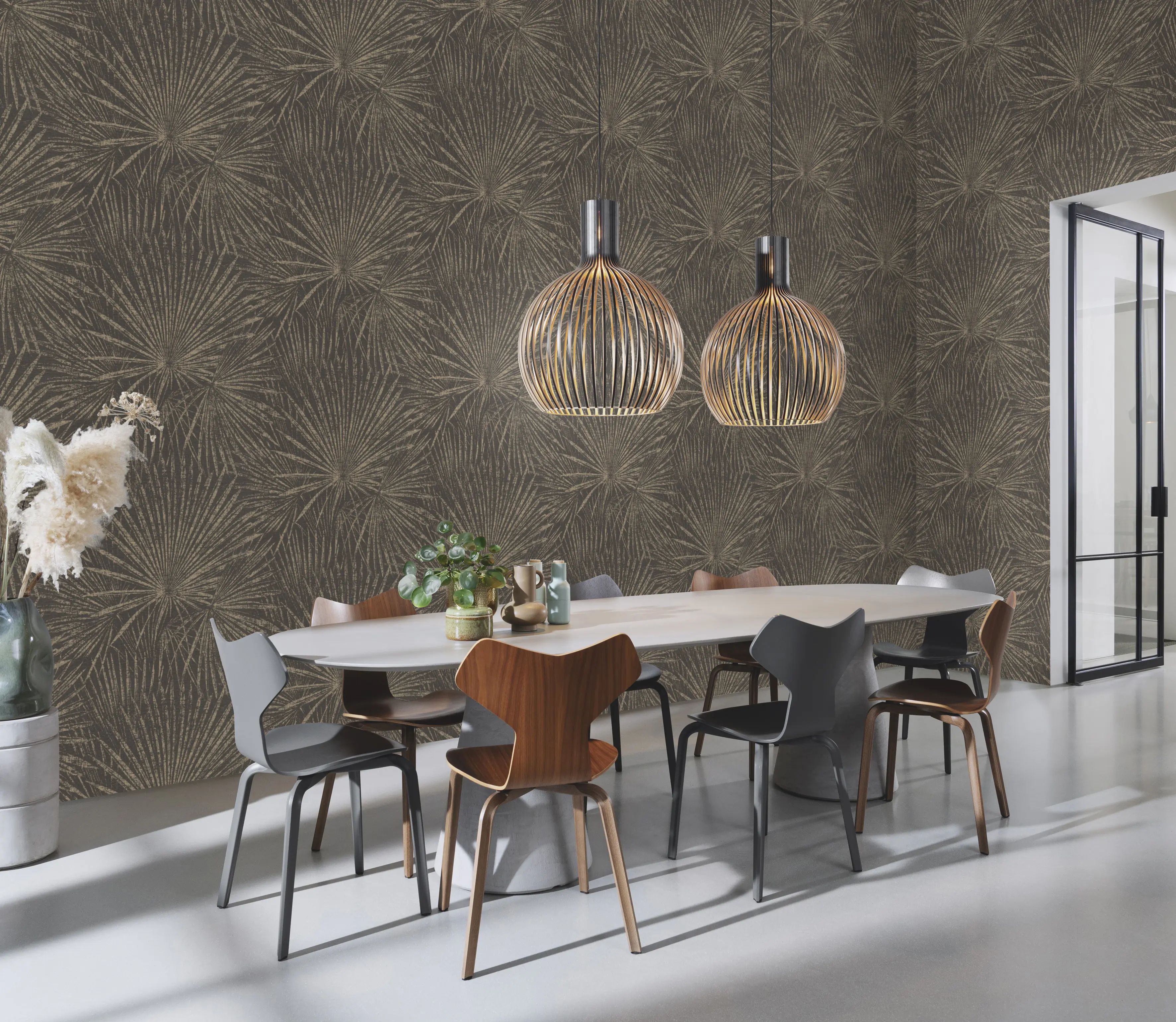 Rasch Vliestapete 555745 Grau-Grauschwarz Muster & Motive 10,05 m x 0,53 m