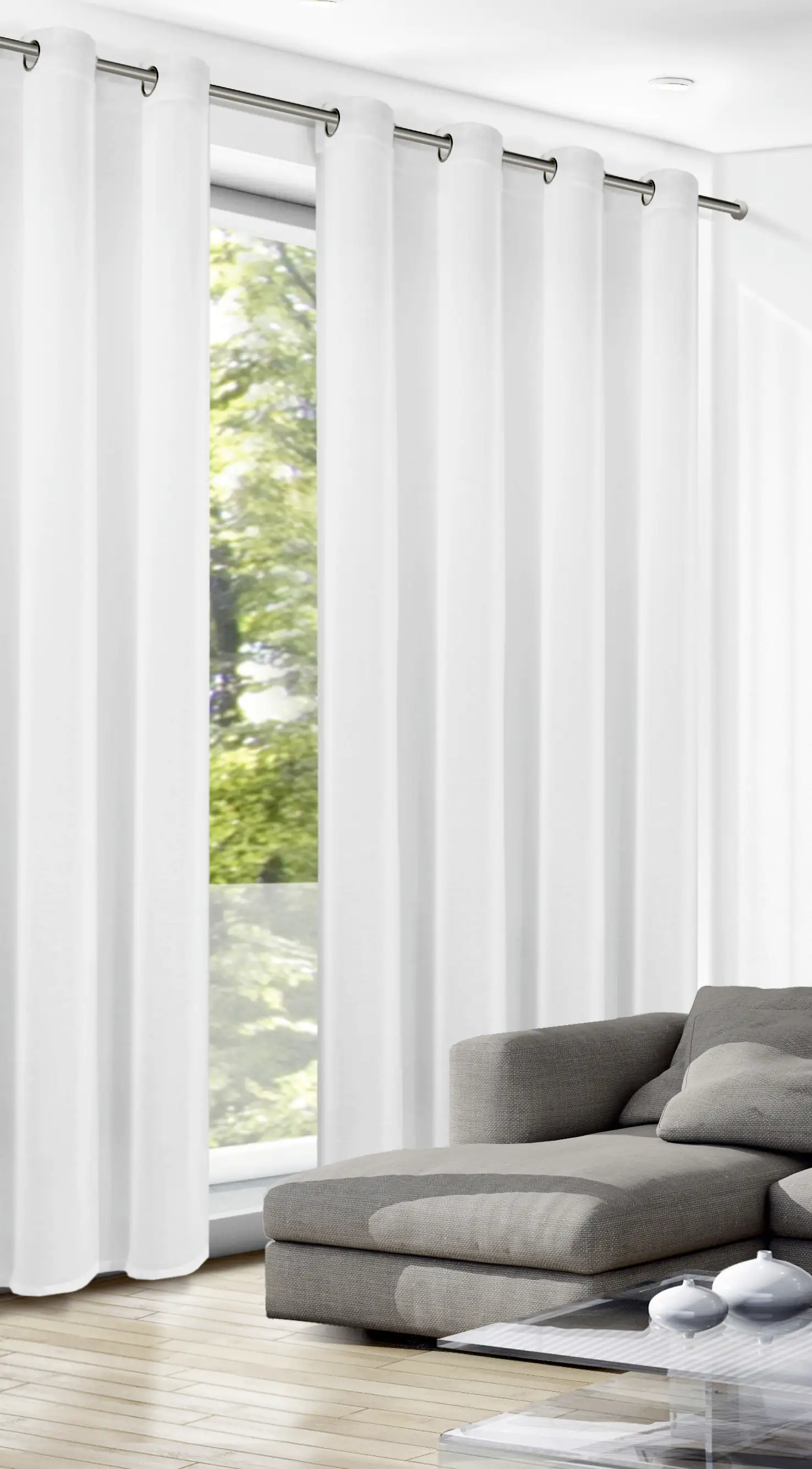 Neusser Collection Ösenschal Tim weiß, 140 x 240 cm