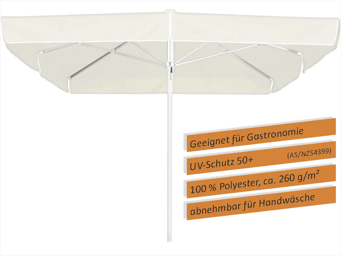 Schneider Sonnenschirm Quadro weiß 300 x 300 cm