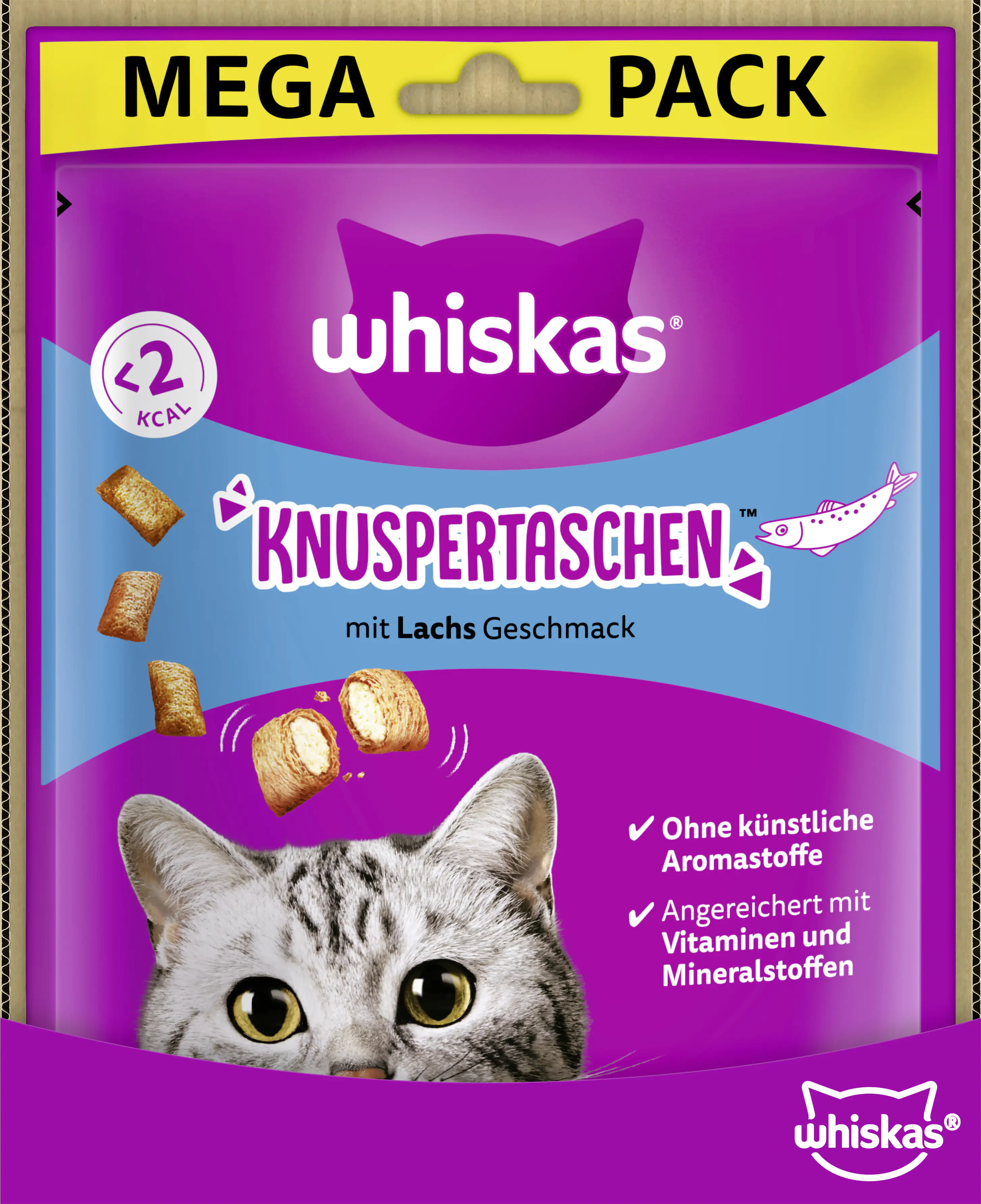 Whiskas Katzensnack Knuspertaschen mit Lachs 180g