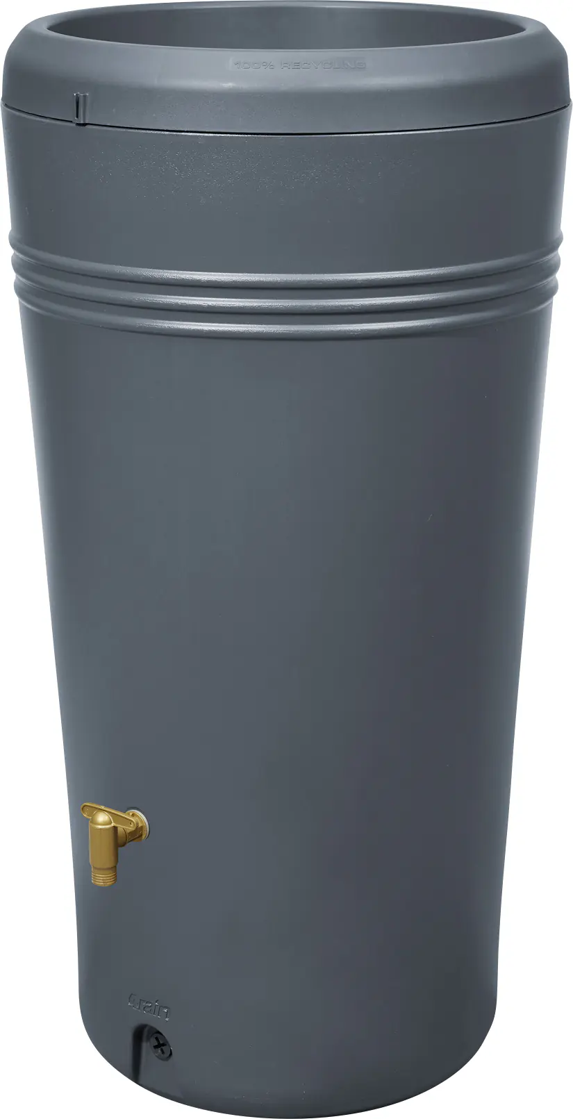 4rain Regenspeicher Azura 2in1 230 L grau mit Pflanzschale