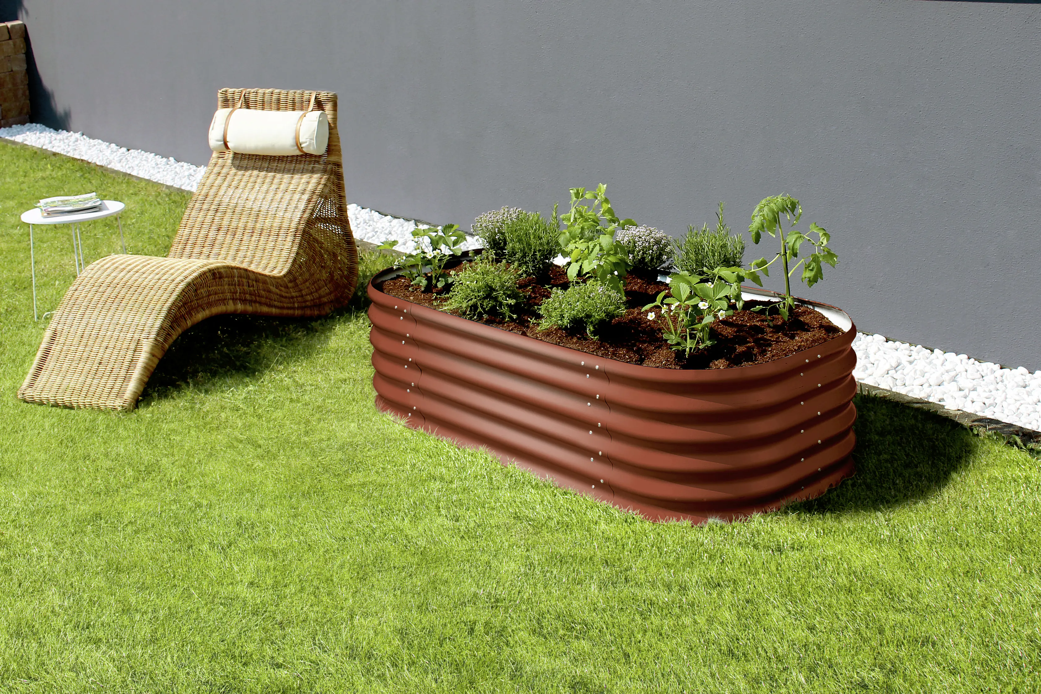 Vitavia Hochbeet Terra Basic 82 x 162 x 40 cm rubinrot