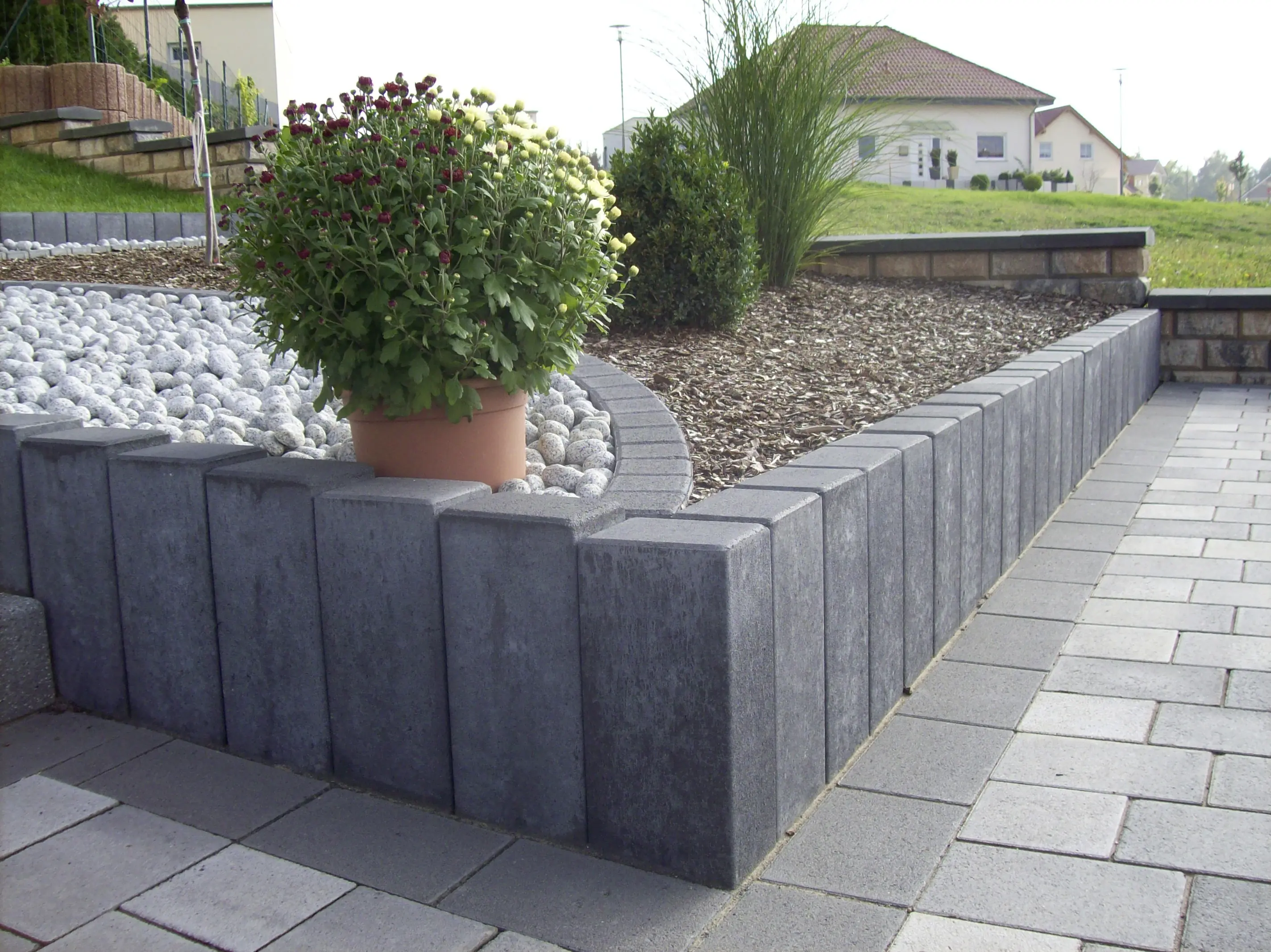 EHL Palisade Rechteck 60 x 17 x 12 cm anthrazit
