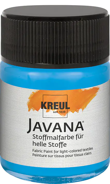 Kreul Javana Stoffmalfarbe für helle Stoffe azurblau 50 ml