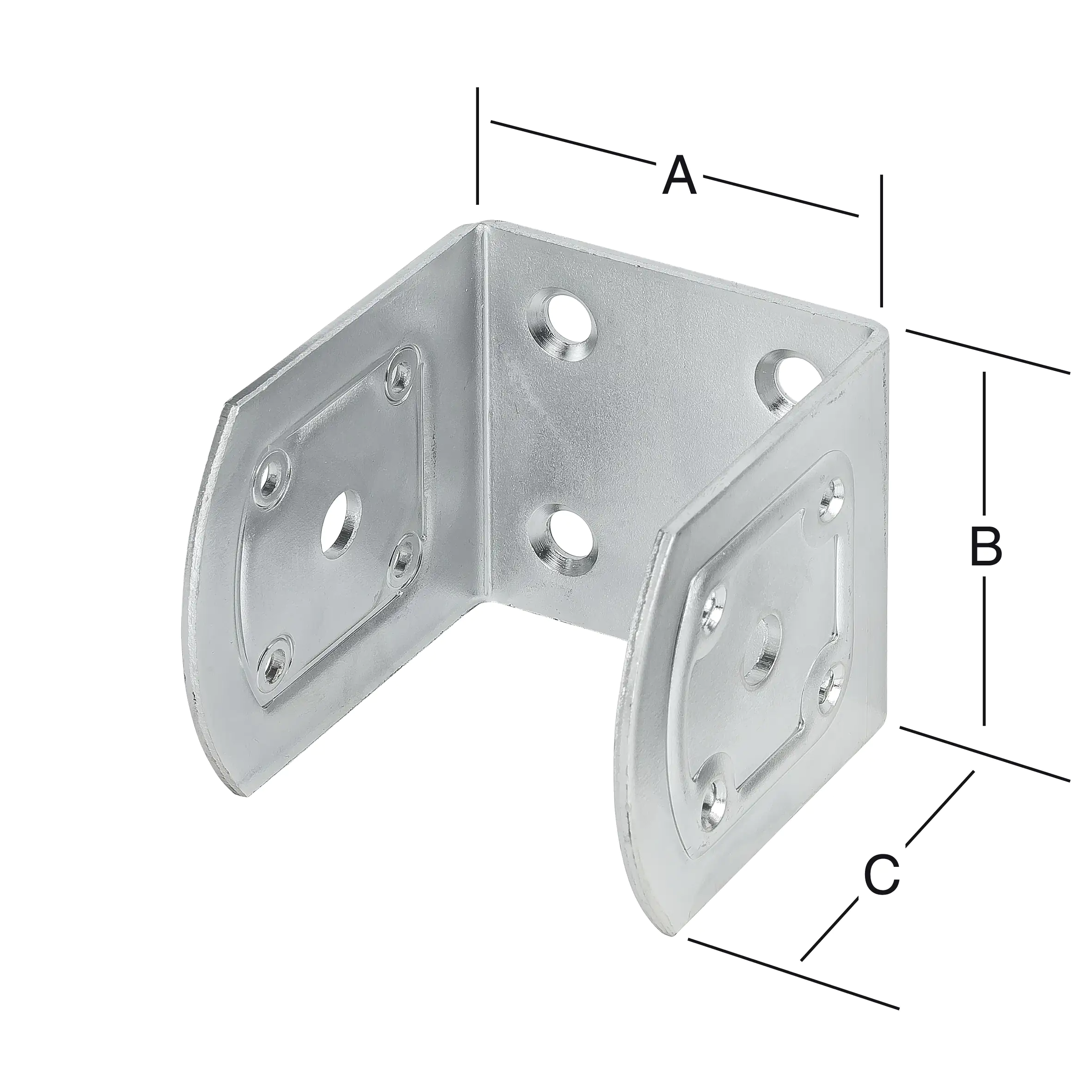 Vormann Trennwandhalter verzinkt 71 x 70 x 80 mm