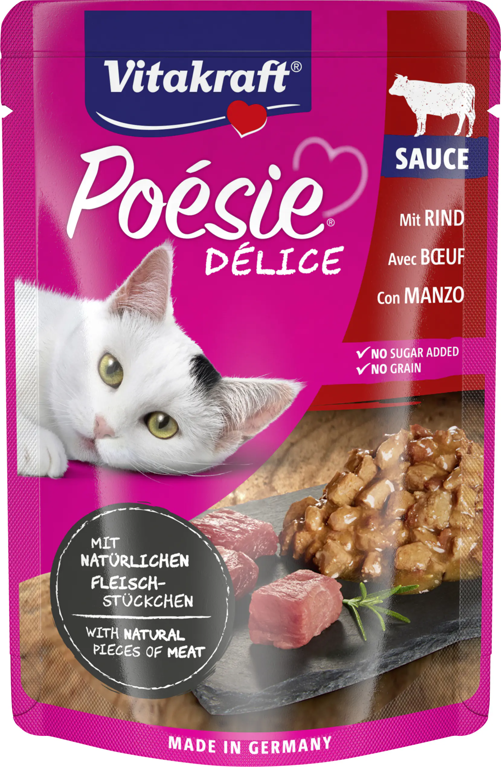 Vitakraft Poésie Katzenfutter Délice Sauce Rind 85 g