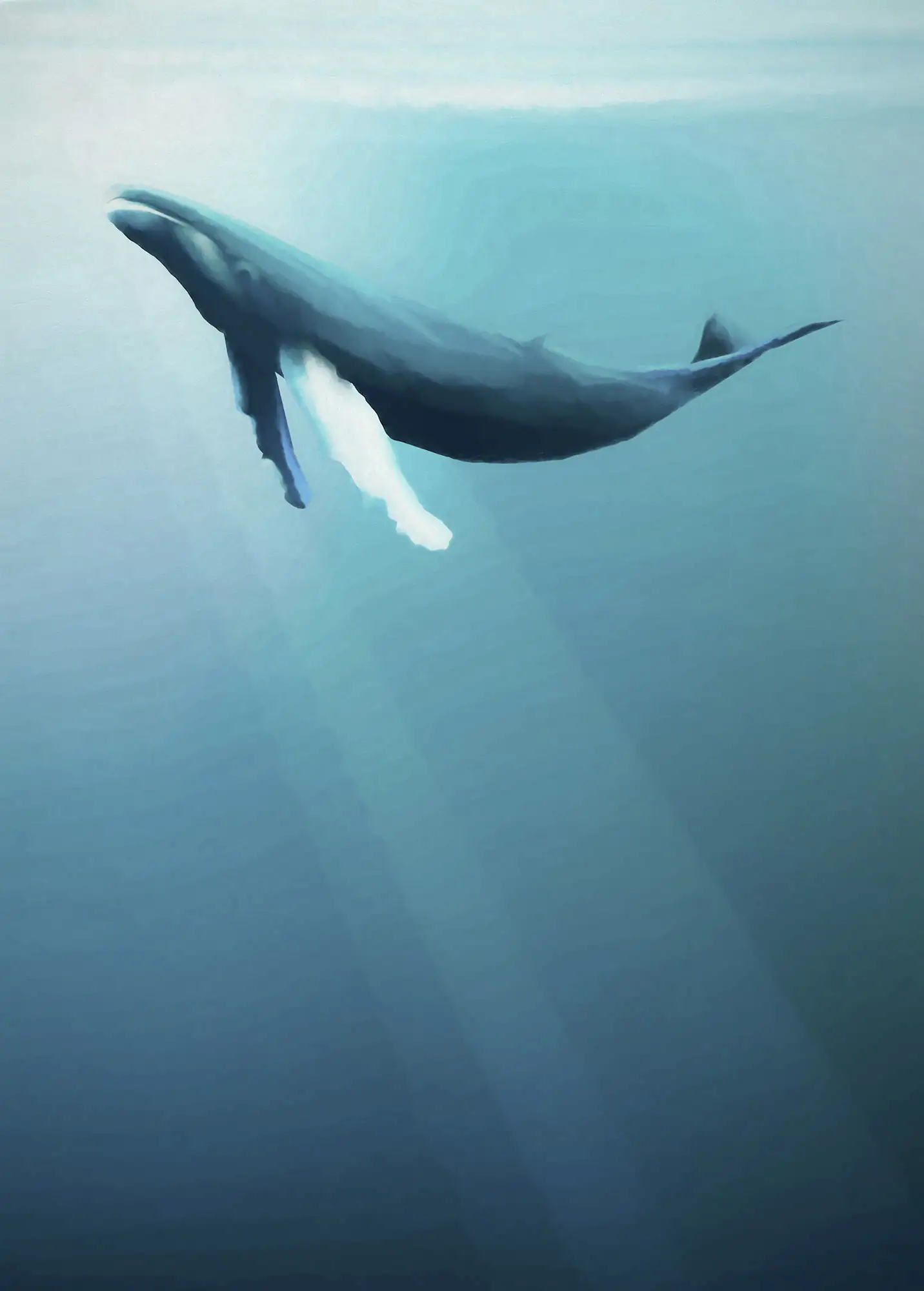 Komar Vlies Fototapete Artsy Humpback Whal 200 x 280 cm 