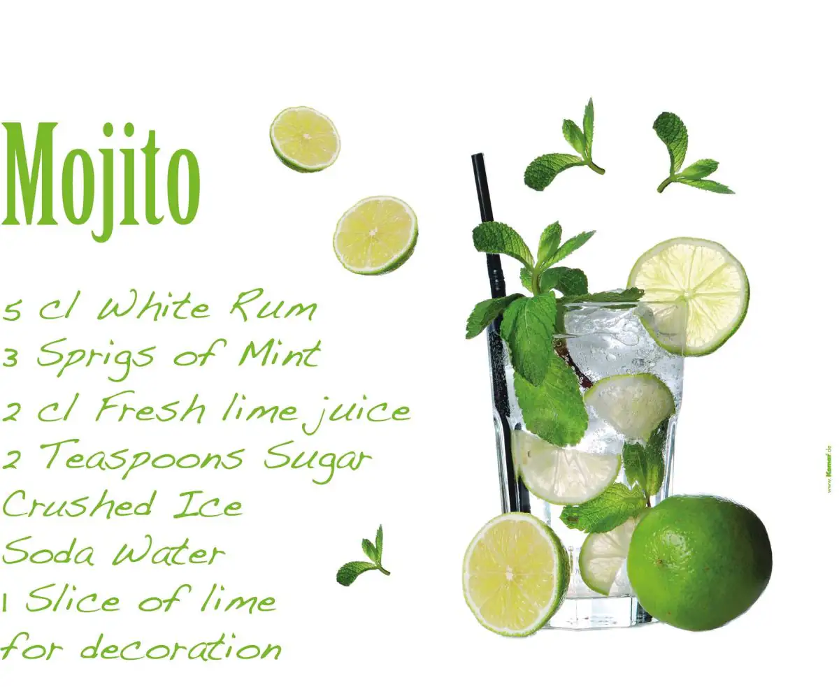 4036834377083 Komar Decosticker Mojito 100 x 70 cm