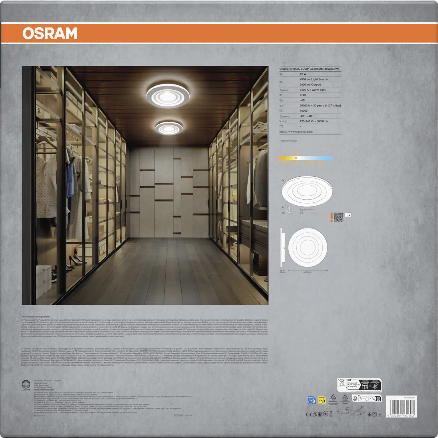 Osram LED Deckenleuchte Orbis Spiral Loop weiß Ø 51 cm 42 W Osram LED Deckenleuchte Orbis Spiral Loop weiß Ø 51 cm 42 W