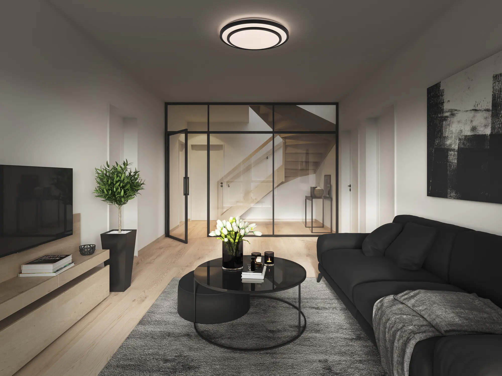 Osram LED Deckenleuchte Orbis Berlin 390 mm 24W  830 schwarz