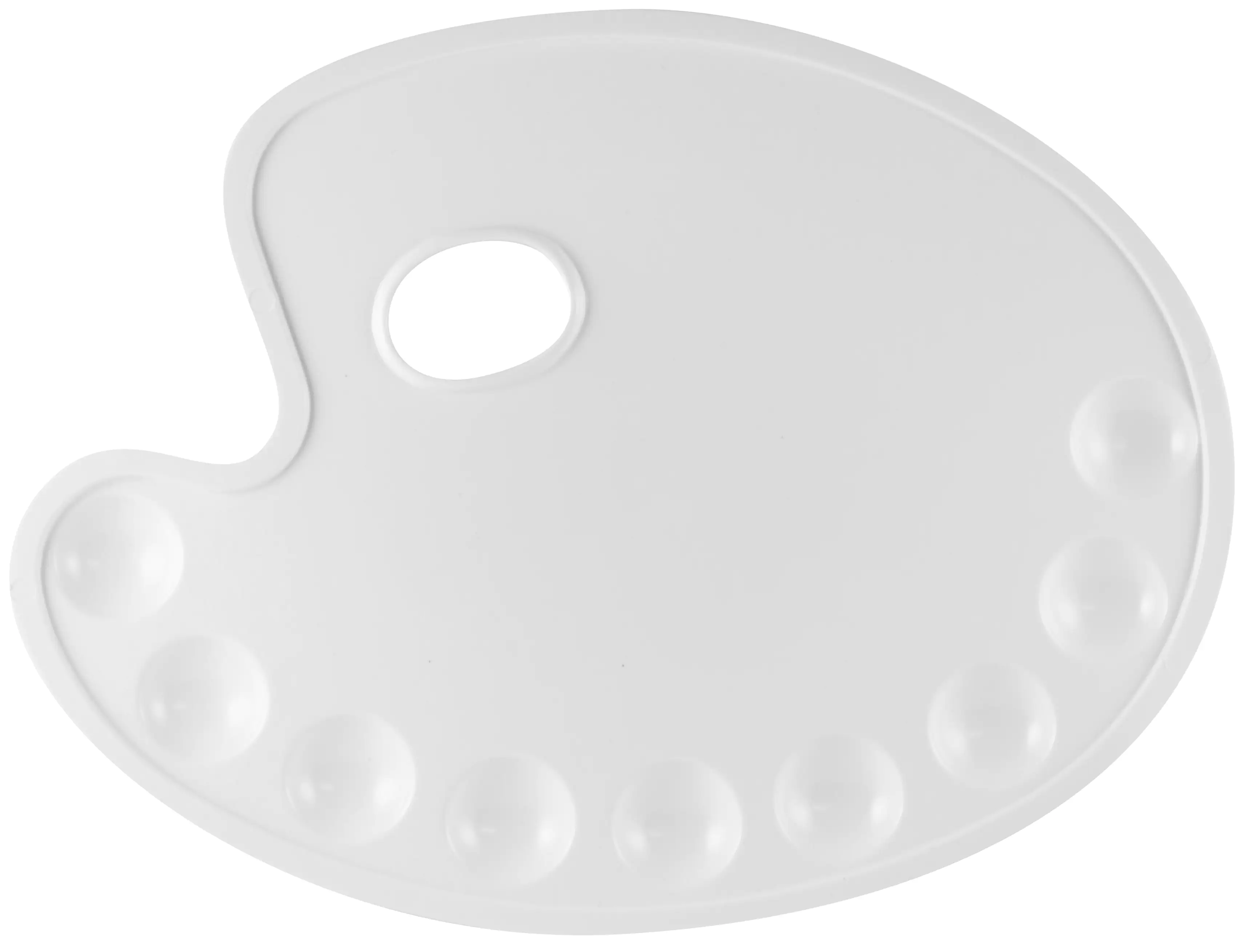 Kreul Kunststoffpalette oval mit 9 Vertiefungen